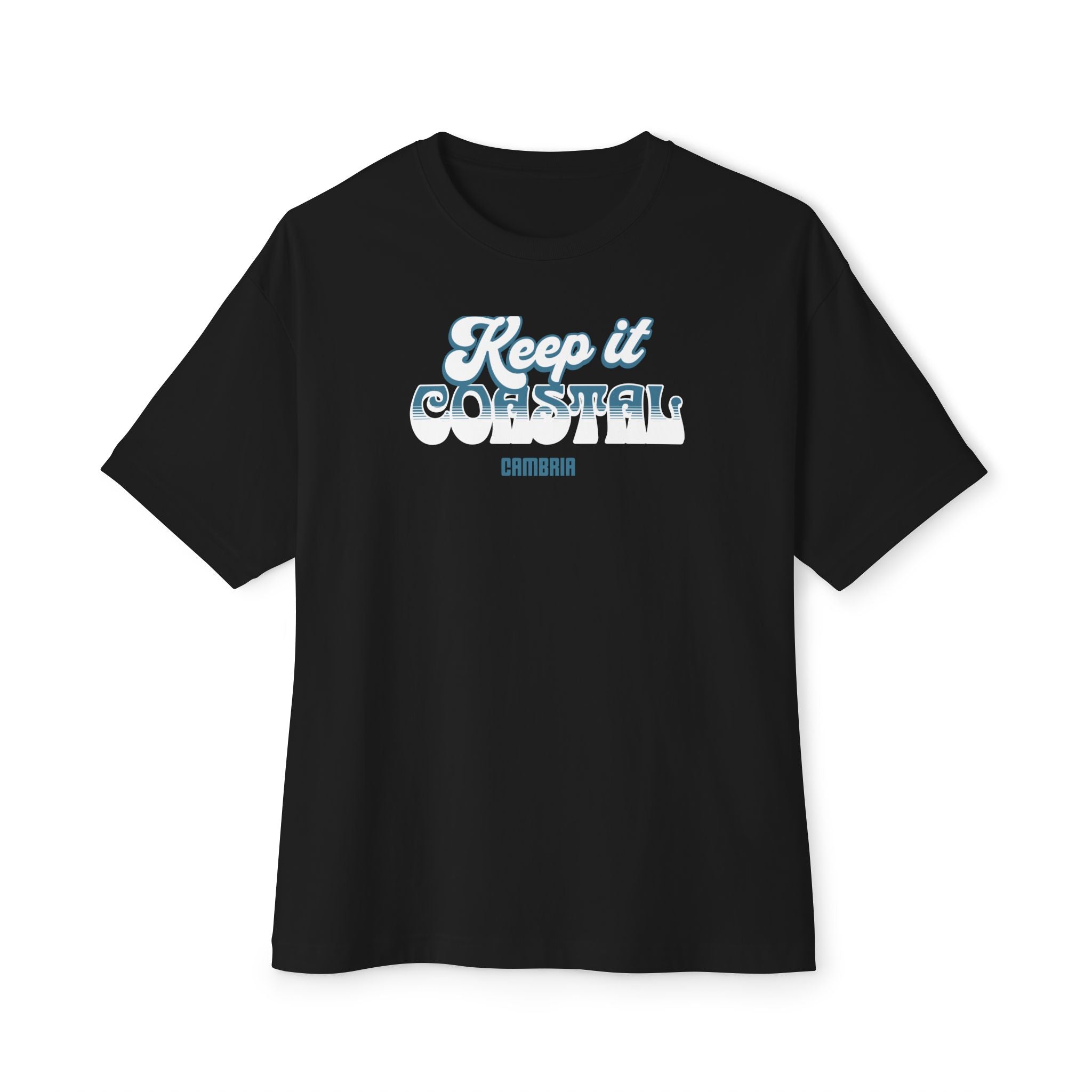 Retro 'Keep It Coastal' Tee — Vintage Coastal Vibes Oversized Boxy T-Shirt