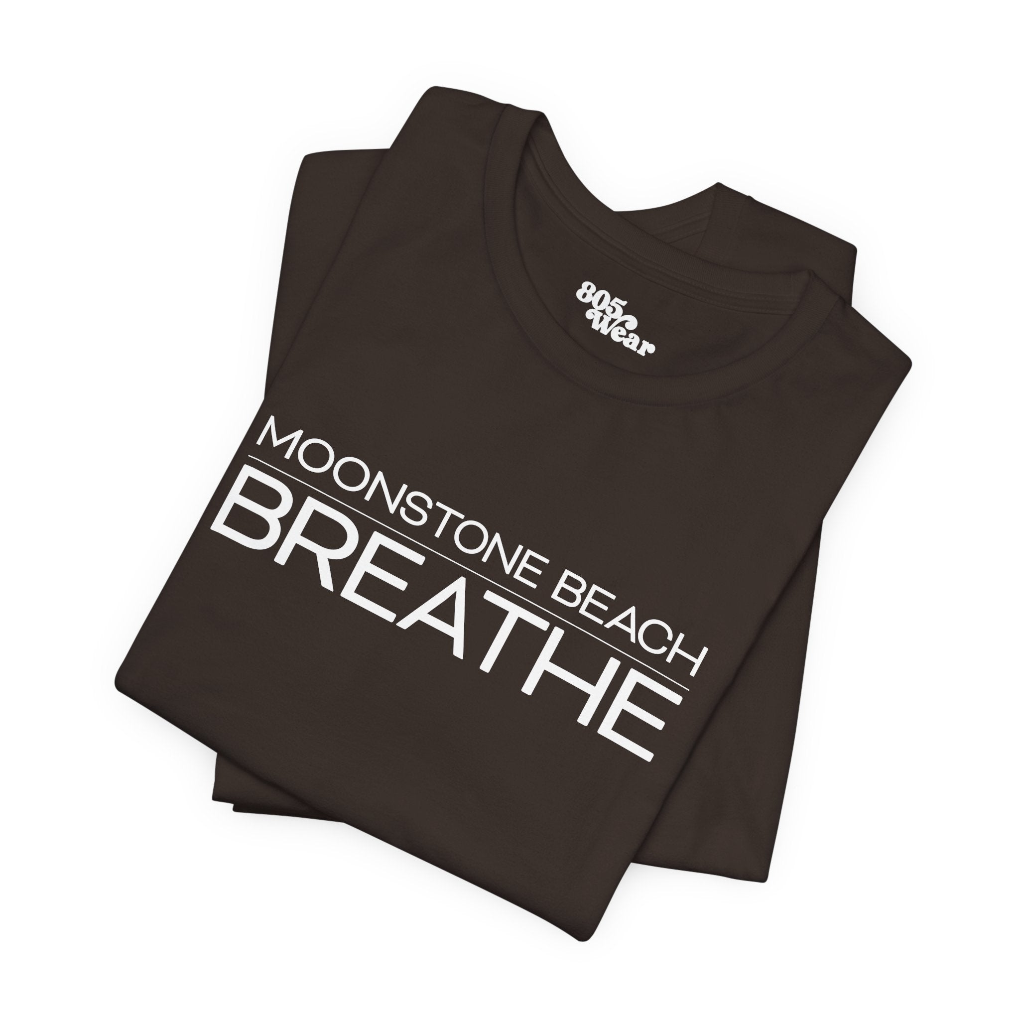 Moonstone Beach Breathe Tee, Ocean Lover Shirt, Coastal Vibes T-Shirt, Relaxation Top, Beach Vacation Apparel, Summer Graphic Tee