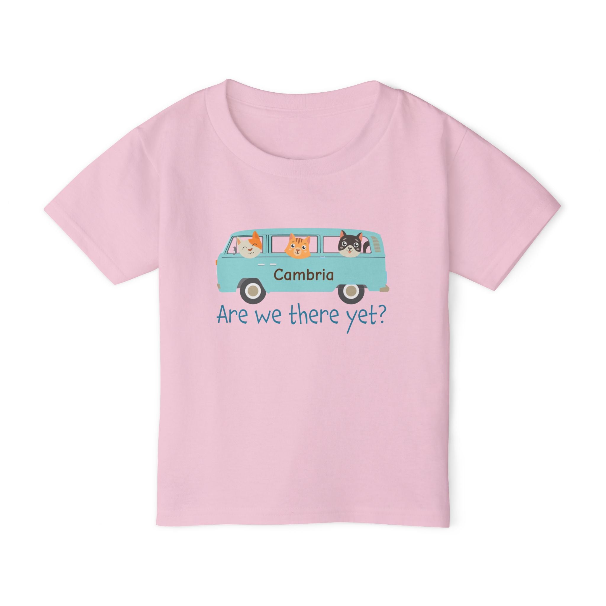 Toddler T-shirt, Bus with kittens on way to Cambria, Kid's Tee, Cat Lover, Cute Children's Shirt, Animal Print Top