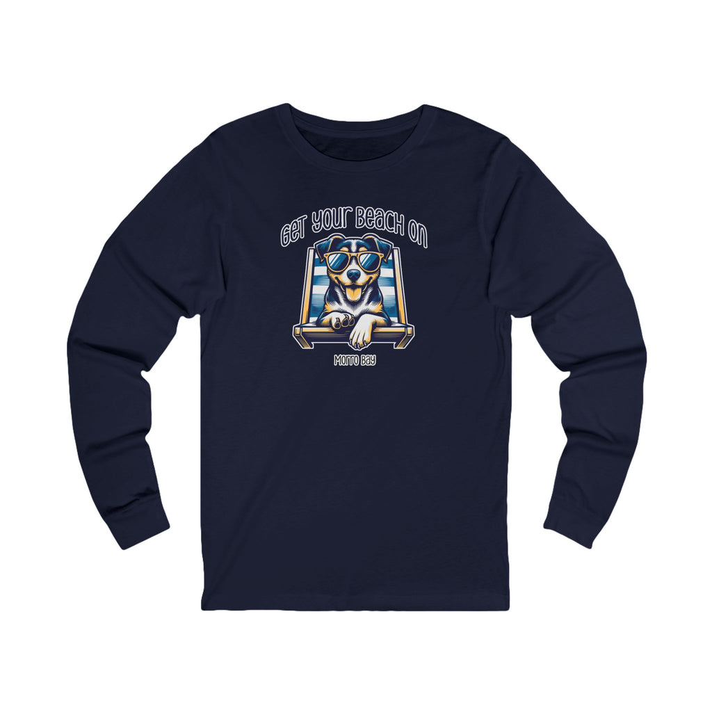 Jersey Long Sleeve Tee - Morro Bay Beach Dog Design