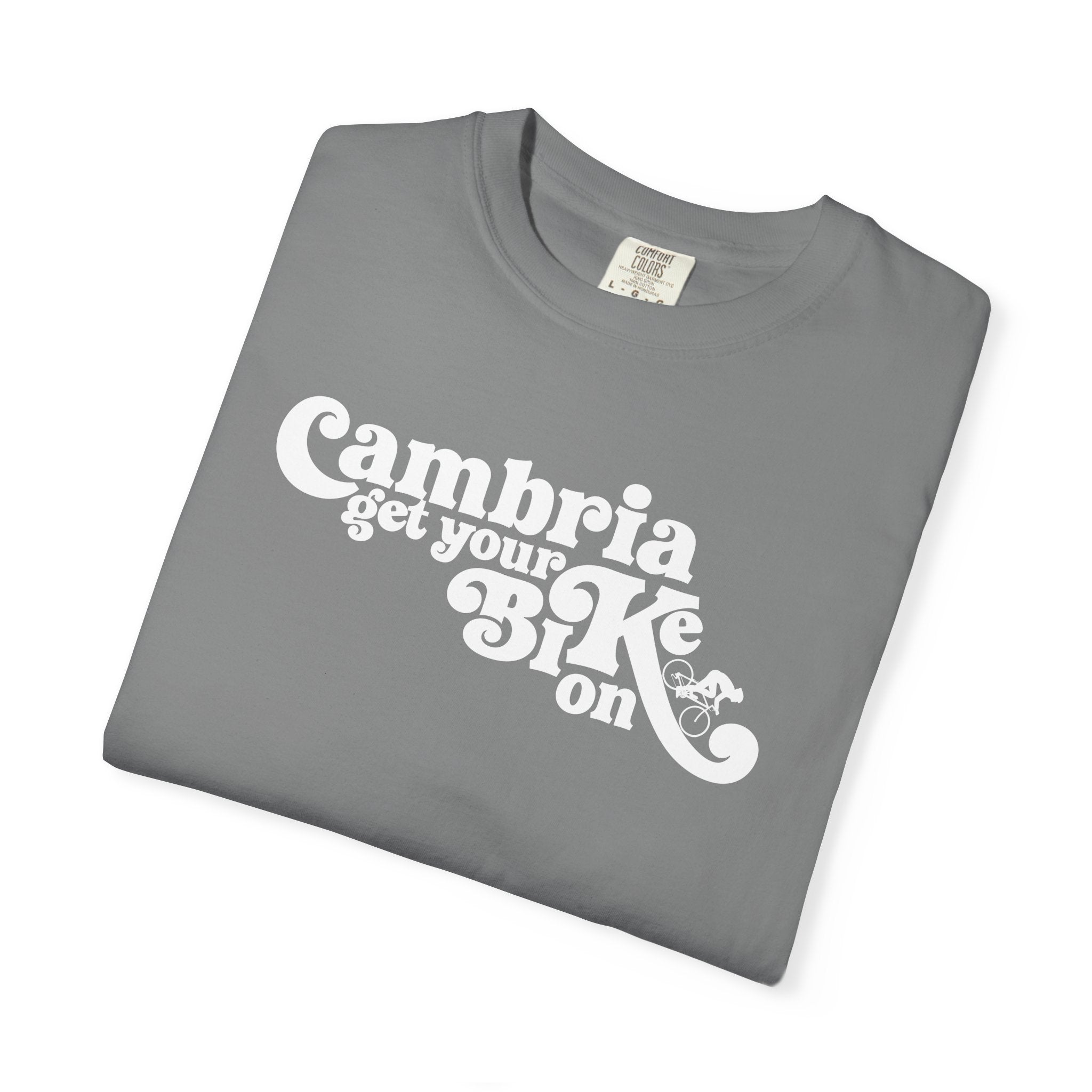 Modern Retro Cambria Biker's Garment-Dyed T-Shirt | Casual Outdoor Wear, Travel Tee, Gift for Bikers, Unisex Apparel, Eco-Friendly Style