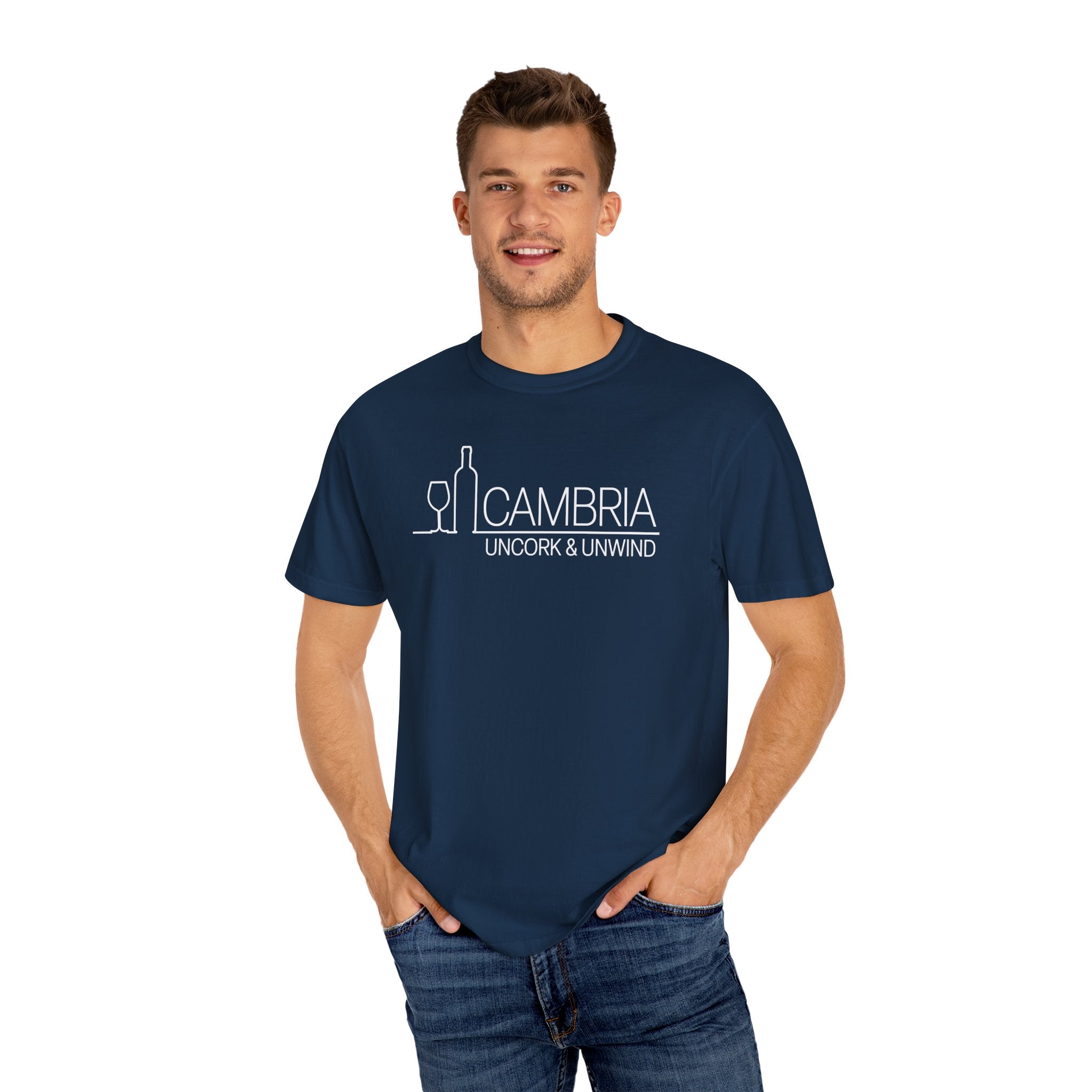 Uncork & Unwind Cambria Wine Lover Tee, Relaxing Gift, Casual Wear, Birthday, Gatherings, Summer Fun