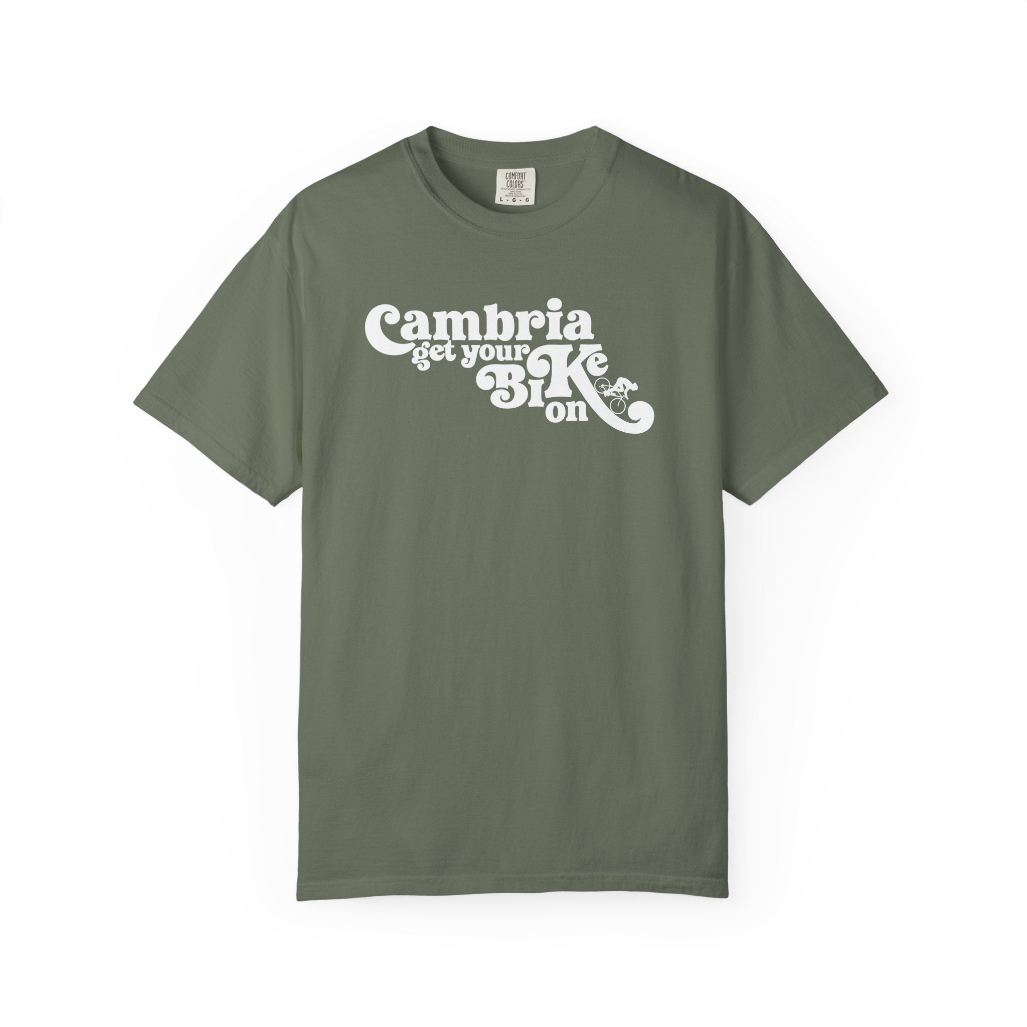 Modern Retro Cambria Biker's Garment-Dyed T-Shirt | Casual Outdoor Wear, Travel Tee, Gift for Bikers, Unisex Apparel, Eco-Friendly Style