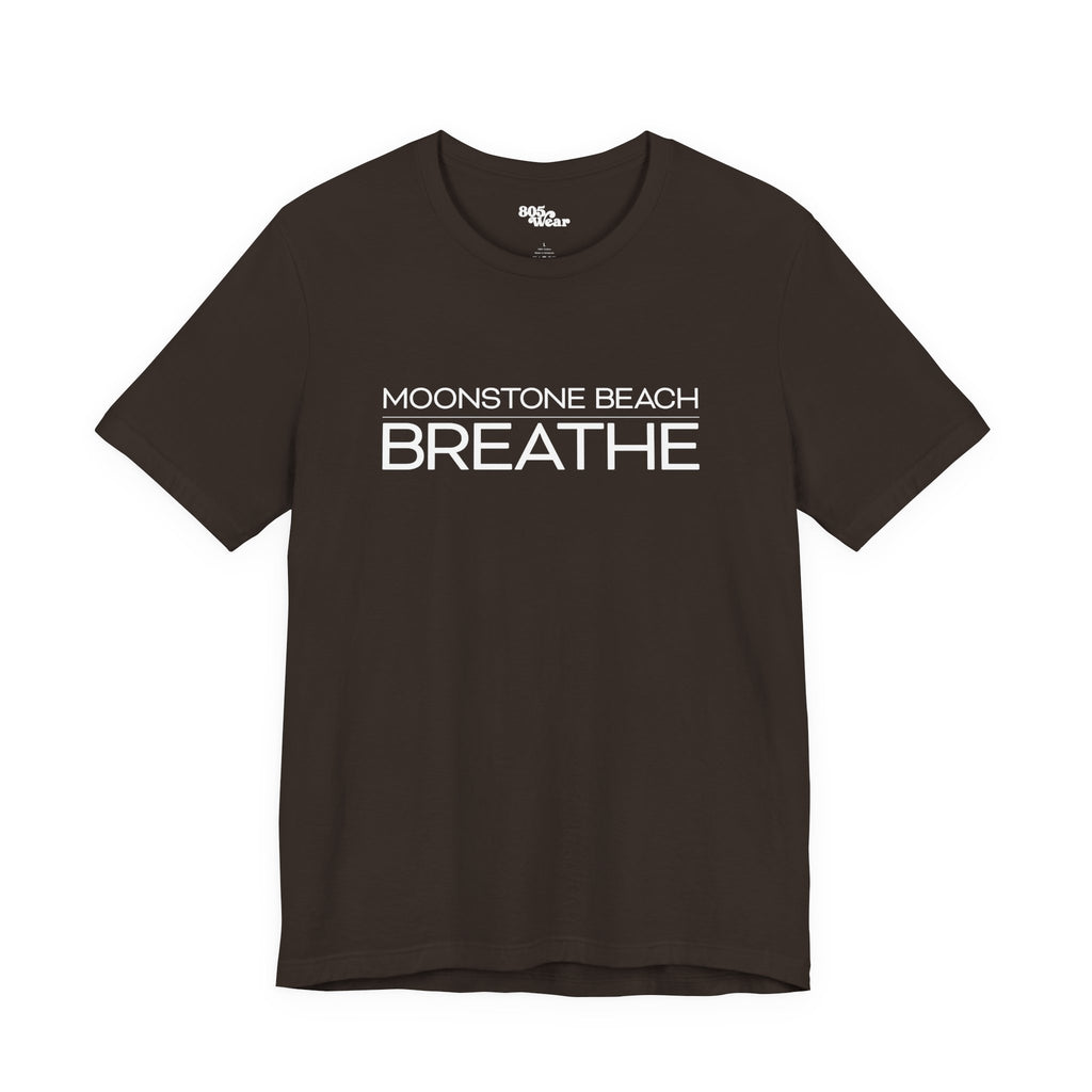 Moonstone Beach Breathe Tee, Ocean Lover Shirt, Coastal Vibes T-Shirt, Relaxation Top, Beach Vacation Apparel, Summer Graphic Tee