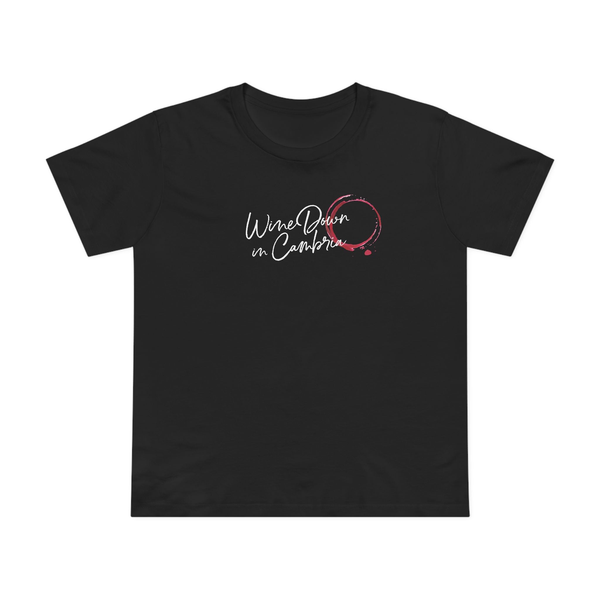 Wine Down in Cambria Tee, Women T-Shirt, Wine Lover Gifts, Summer Outing Top, Relaxed Fit Graphic Tee