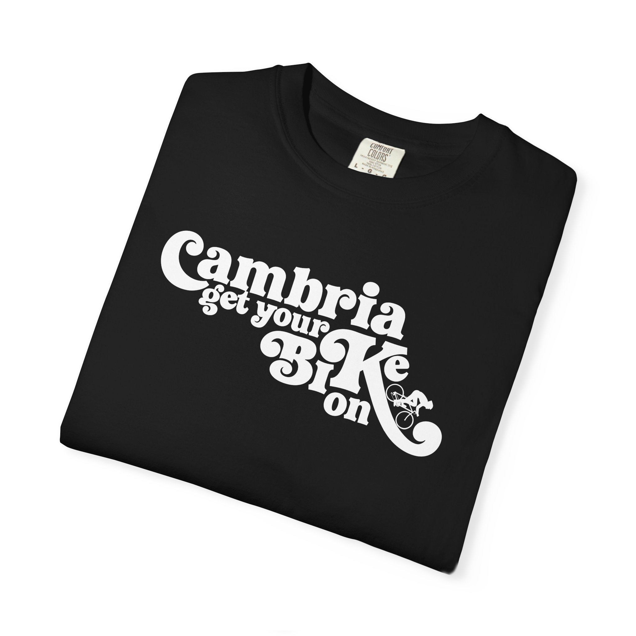 Modern Retro Cambria Biker's Garment-Dyed T-Shirt | Casual Outdoor Wear, Travel Tee, Gift for Bikers, Unisex Apparel, Eco-Friendly Style