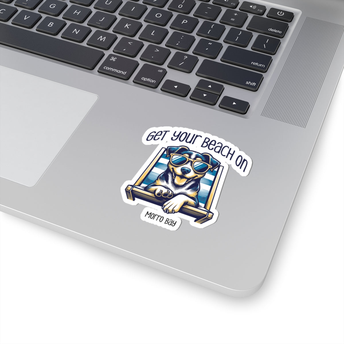 Beach Vibe Dog Stickers, Get Your Beach On, Summer Decor, Laptop, Car, Dog Lover Gift, Outdoors, Fun Travel Accessories
