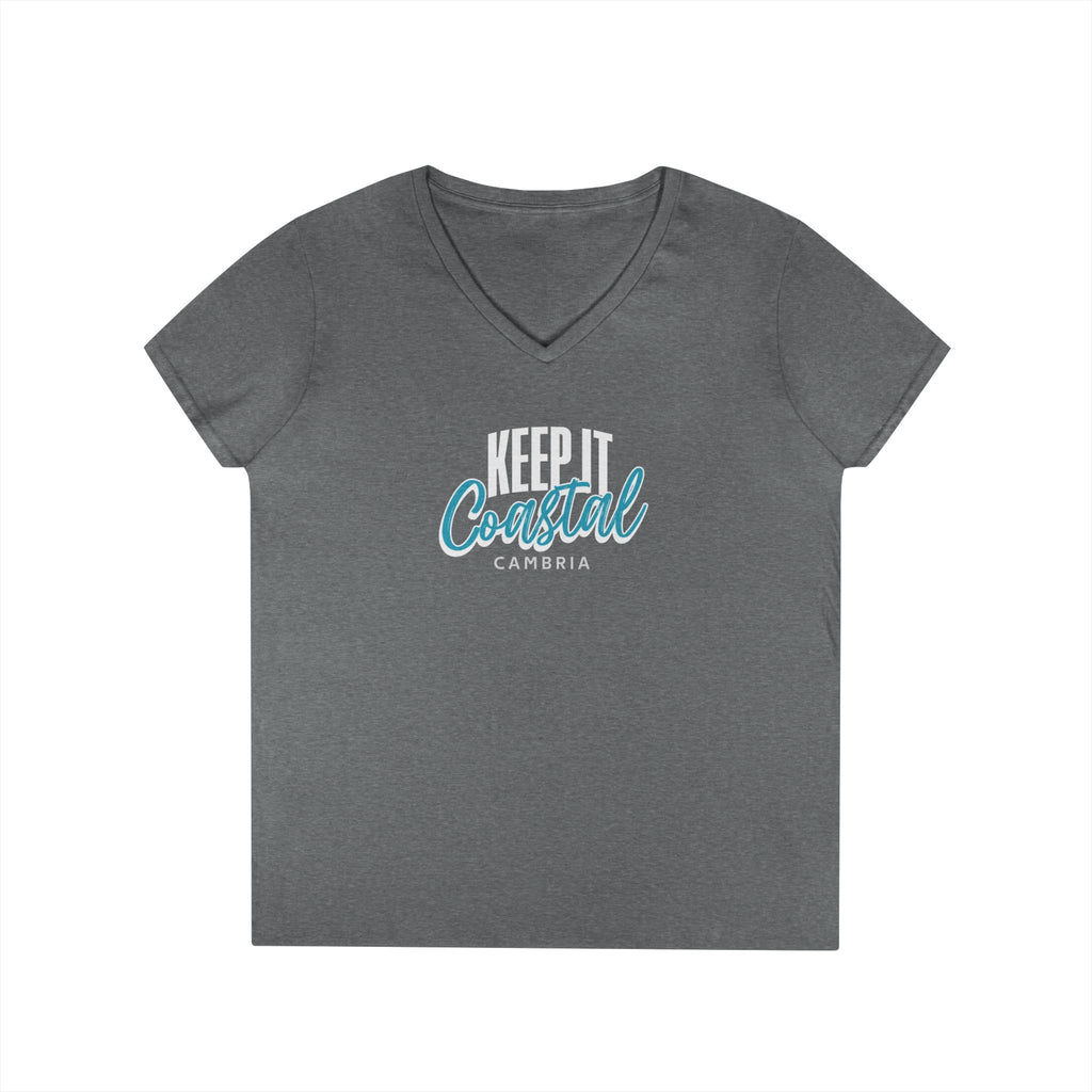 Keep It Coastal Cambria V-Neck T-Shirt — Women's Beachy Vacation Tee