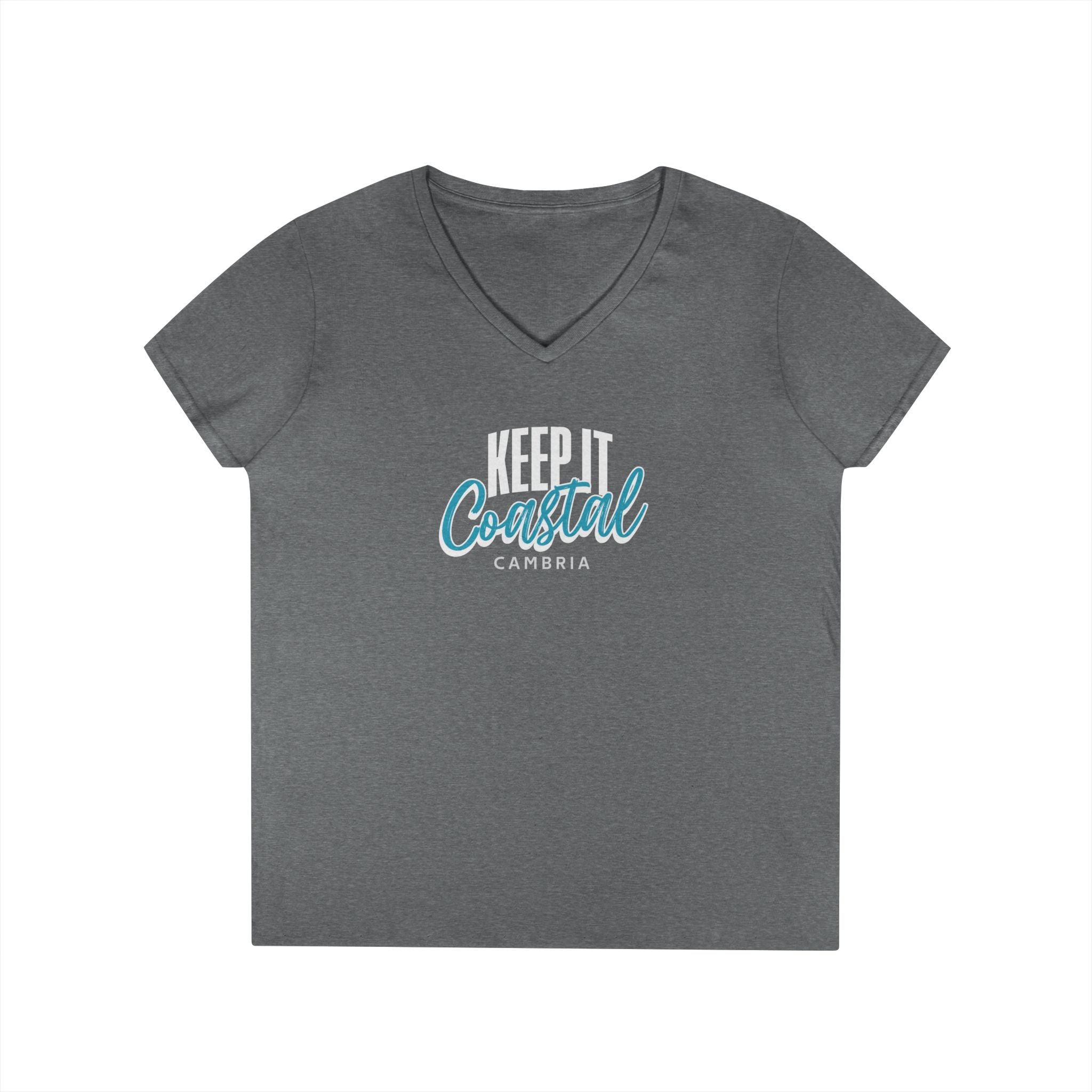 Keep It Coastal Cambria V-Neck T-Shirt — Women's Beachy Vacation Tee