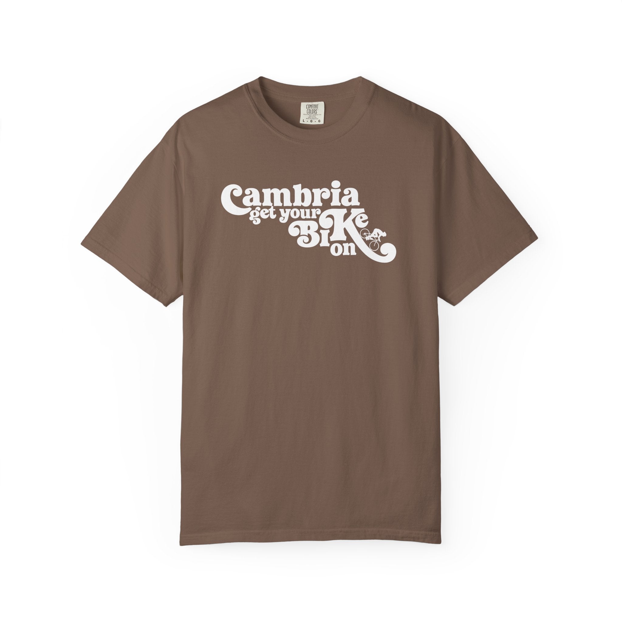 Modern Retro Cambria Biker's Garment-Dyed T-Shirt | Casual Outdoor Wear, Travel Tee, Gift for Bikers, Unisex Apparel, Eco-Friendly Style