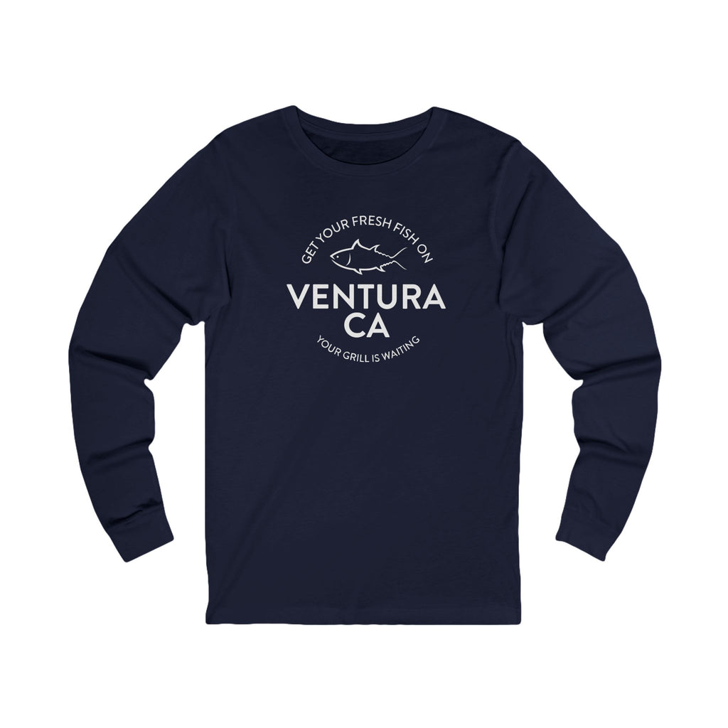 Long Sleeve Tee - Fresh Fish on Ventura Grill Waiting Design