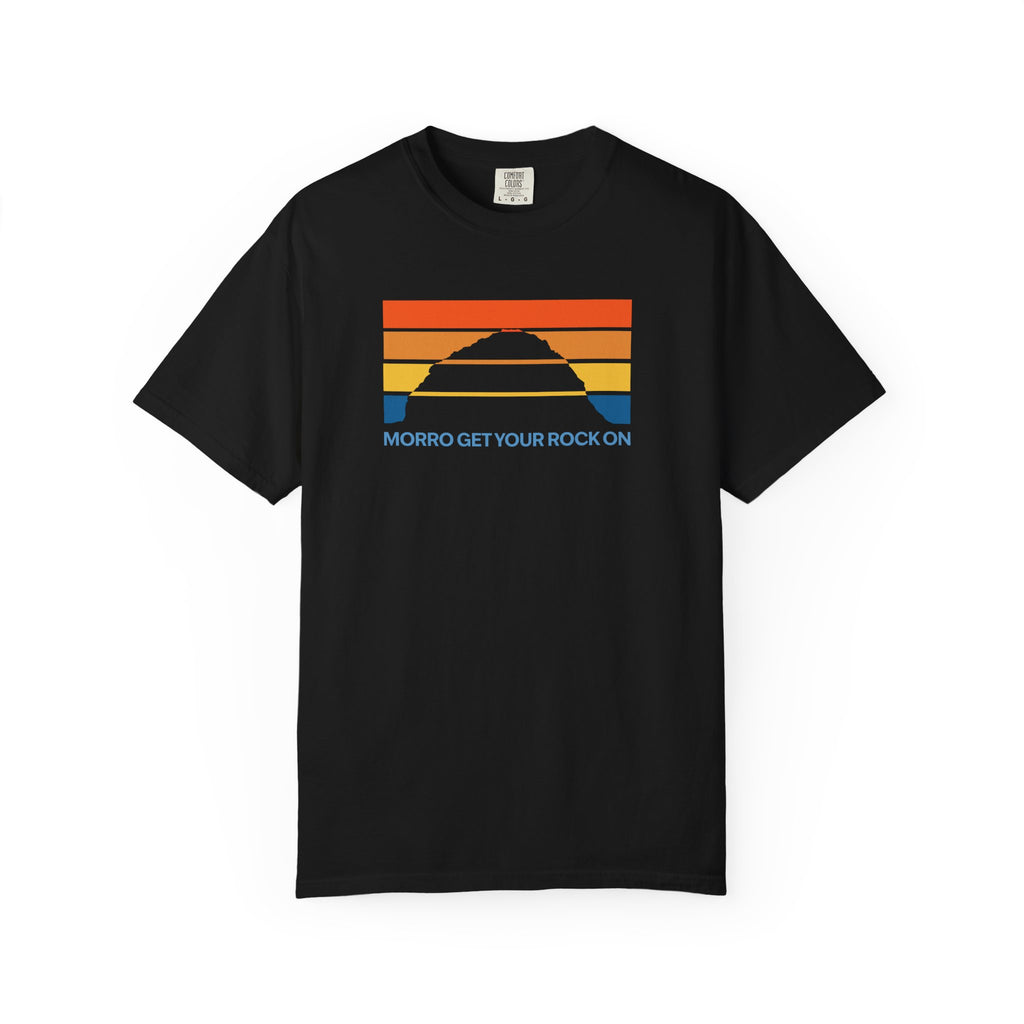 Morro Bay Rock Garment-Dyed T-Shirt | Casual Outdoor Wear, Travel Tee, Unisex Apparel, Eco-Friendly Style