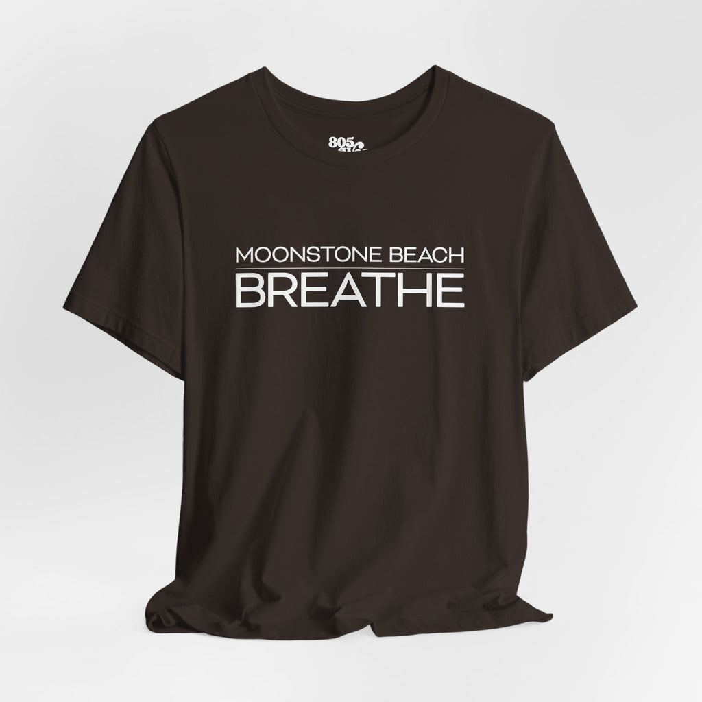 Moonstone Beach Breathe Tee, Ocean Lover Shirt, Coastal Vibes T-Shirt, Relaxation Top, Beach Vacation Apparel, Summer Graphic Tee