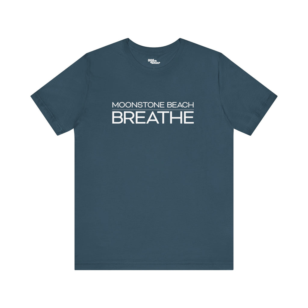 Moonstone Beach Breathe Tee, Ocean Lover Shirt, Coastal Vibes T-Shirt, Relaxation Top, Beach Vacation Apparel, Summer Graphic Tee