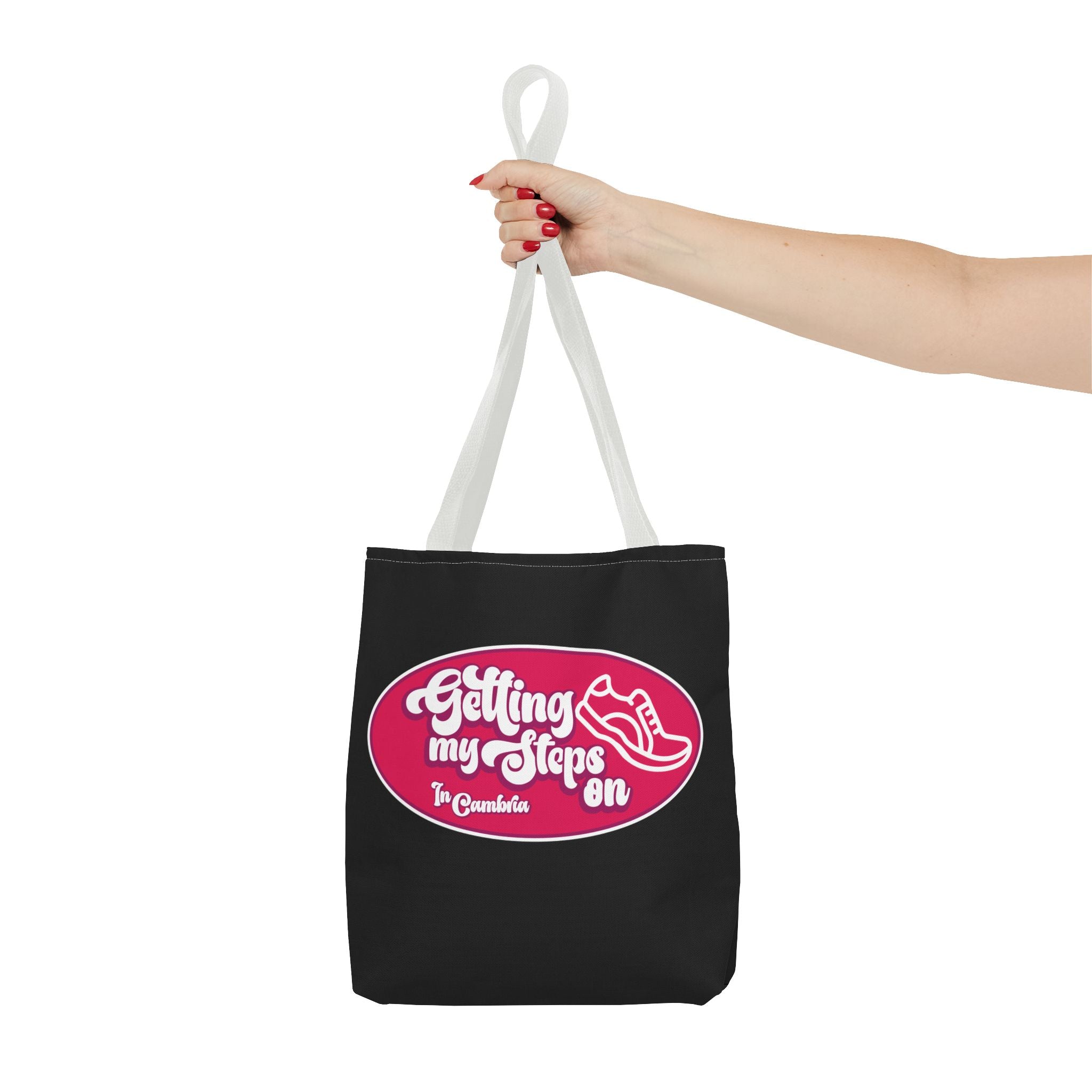 Getting My Steps On Tote Bag, Perfect Gym Bag, Fitness Tote, Walking Enthusiast Gift, Motivational Carryall