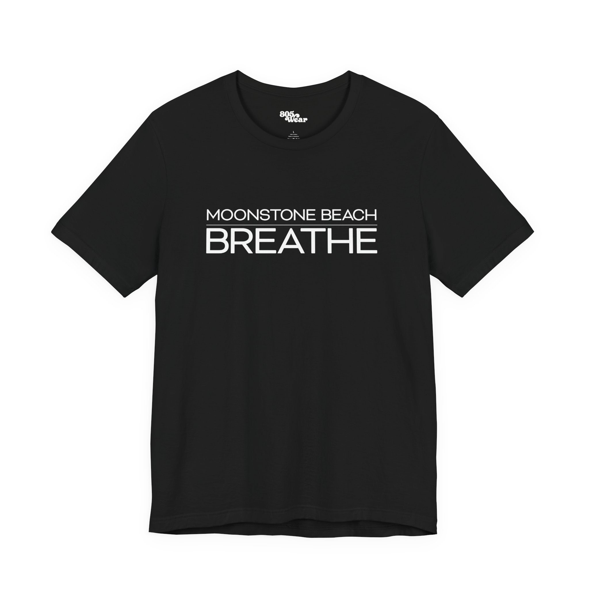 Moonstone Beach Breathe Tee, Ocean Lover Shirt, Coastal Vibes T-Shirt, Relaxation Top, Beach Vacation Apparel, Summer Graphic Tee