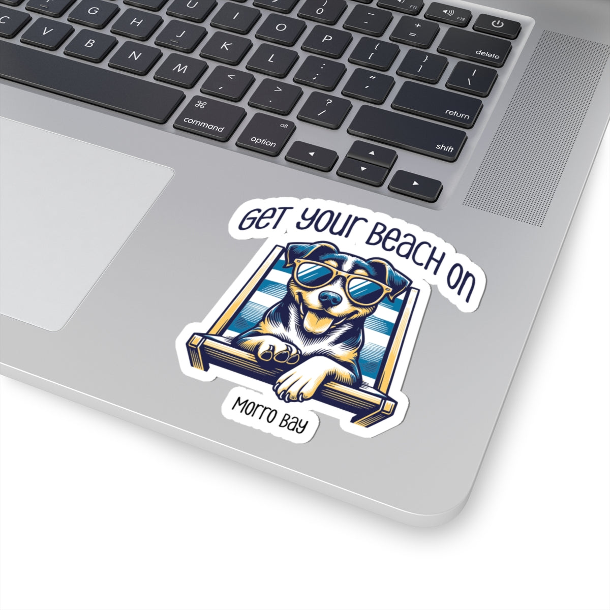 Beach Vibe Dog Stickers, Get Your Beach On, Summer Decor, Laptop, Car, Dog Lover Gift, Outdoors, Fun Travel Accessories