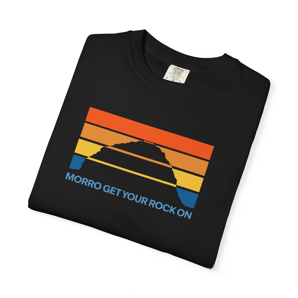 Morro Bay Rock Garment-Dyed T-Shirt | Casual Outdoor Wear, Travel Tee, Unisex Apparel, Eco-Friendly Style