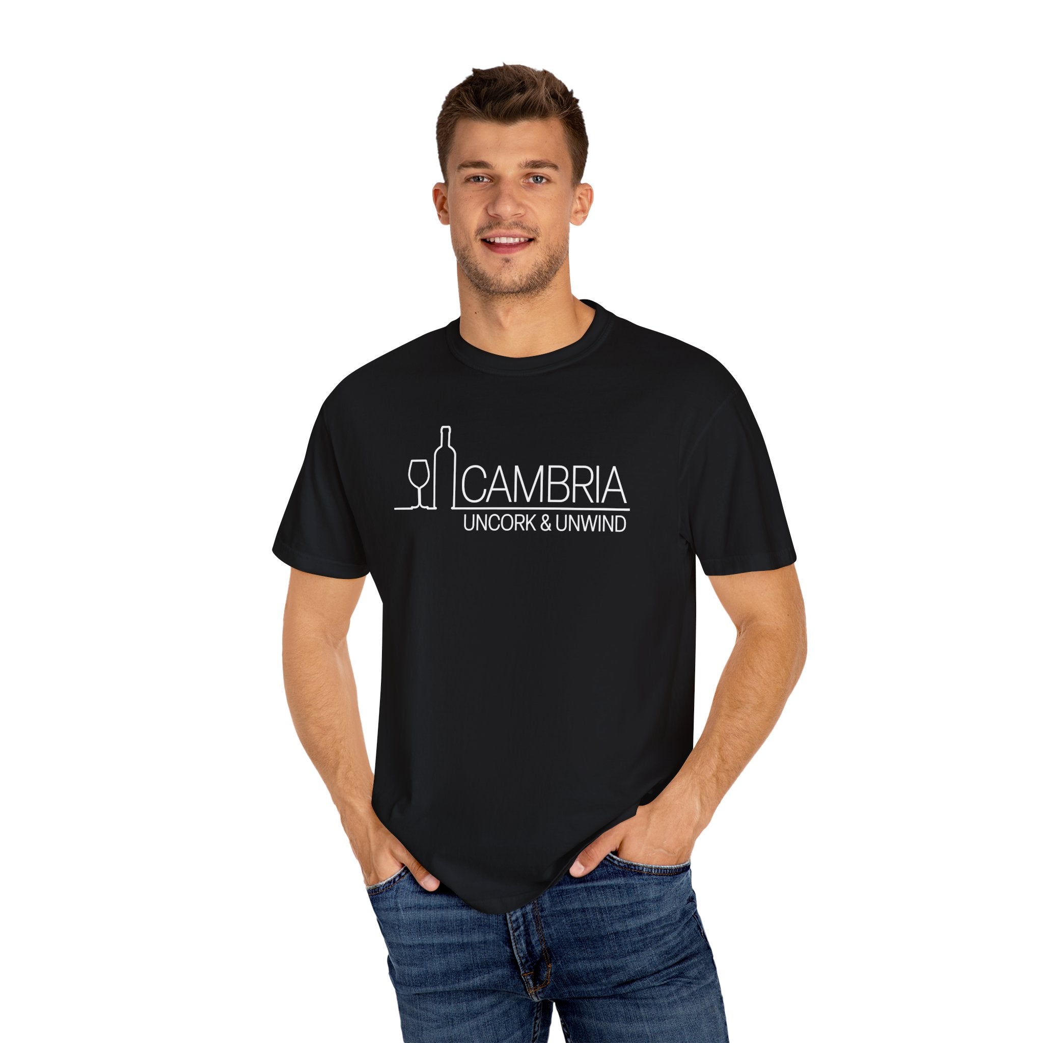 Uncork & Unwind Cambria Wine Lover Tee, Relaxing Gift, Casual Wear, Birthday, Gatherings, Summer Fun