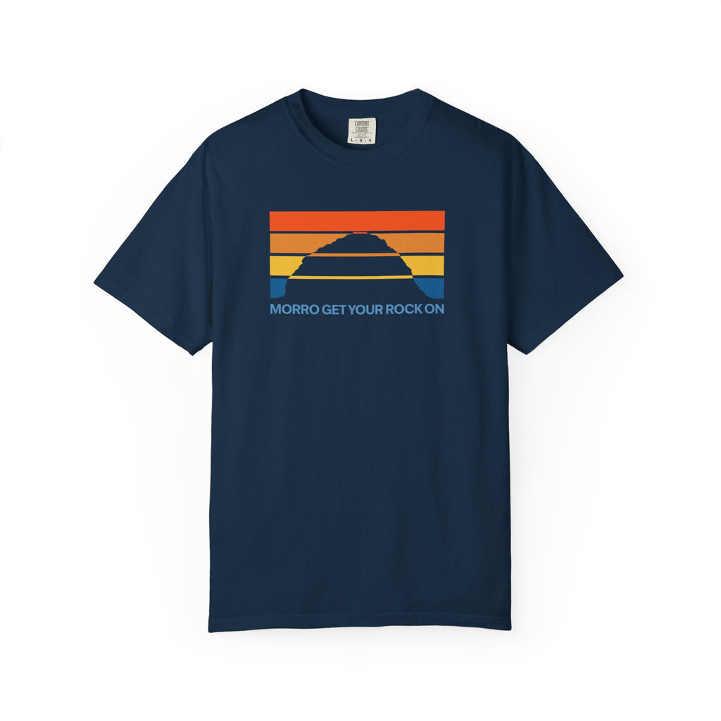 Morro Bay Rock Garment-Dyed T-Shirt | Casual Outdoor Wear, Travel Tee, Unisex Apparel, Eco-Friendly Style