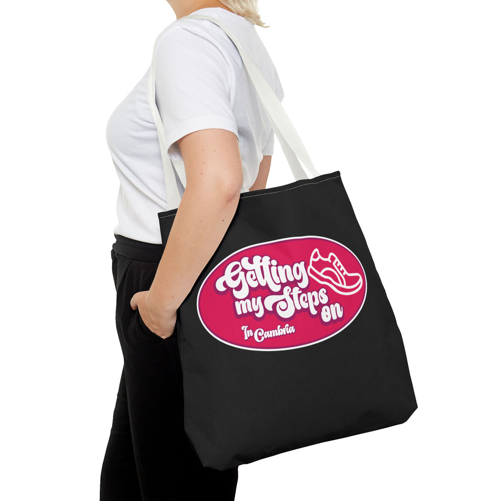 Getting My Steps On Tote Bag, Perfect Gym Bag, Fitness Tote, Walking Enthusiast Gift, Motivational Carryall