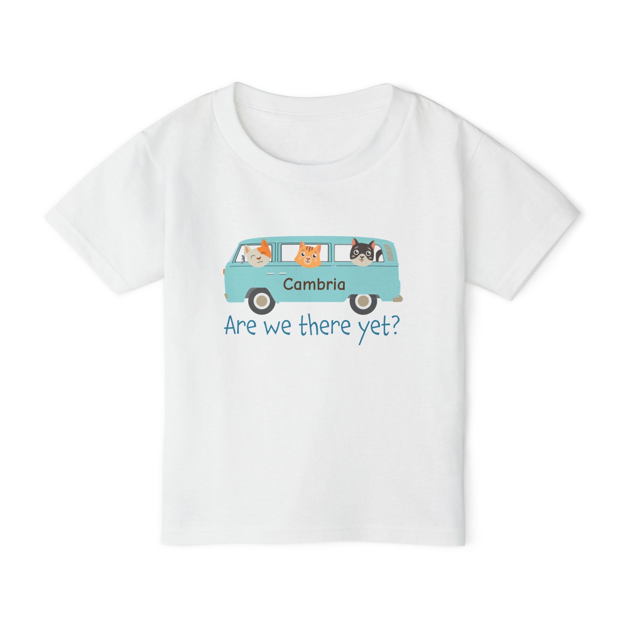 Toddler T-shirt, Bus with kittens on way to Cambria, Kid's Tee, Cat Lover, Cute Children's Shirt, Animal Print Top