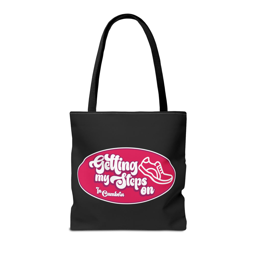 Getting My Steps On Tote Bag, Perfect Gym Bag, Fitness Tote, Walking Enthusiast Gift, Motivational Carryall