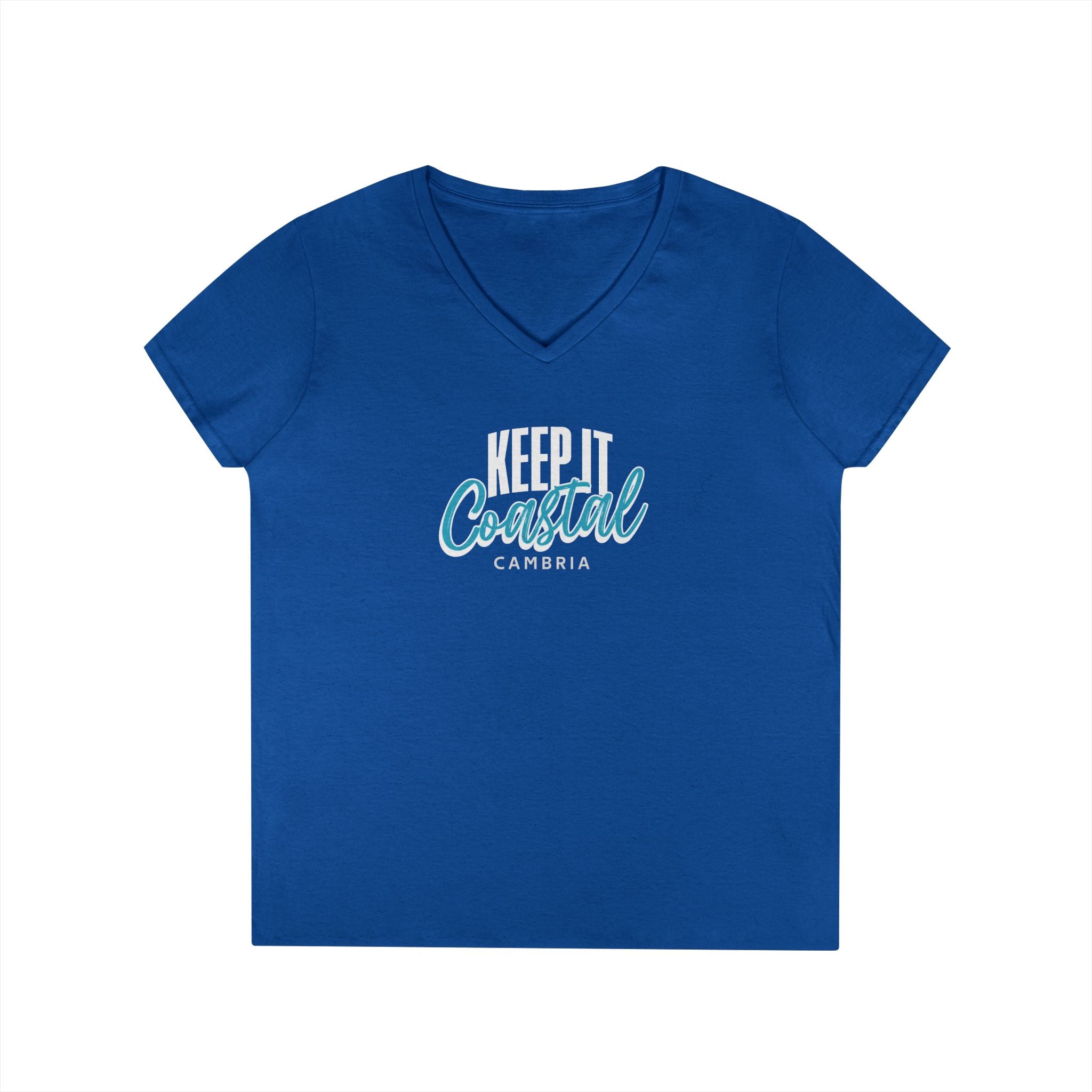 Keep It Coastal Cambria V-Neck T-Shirt — Women's Beachy Vacation Tee