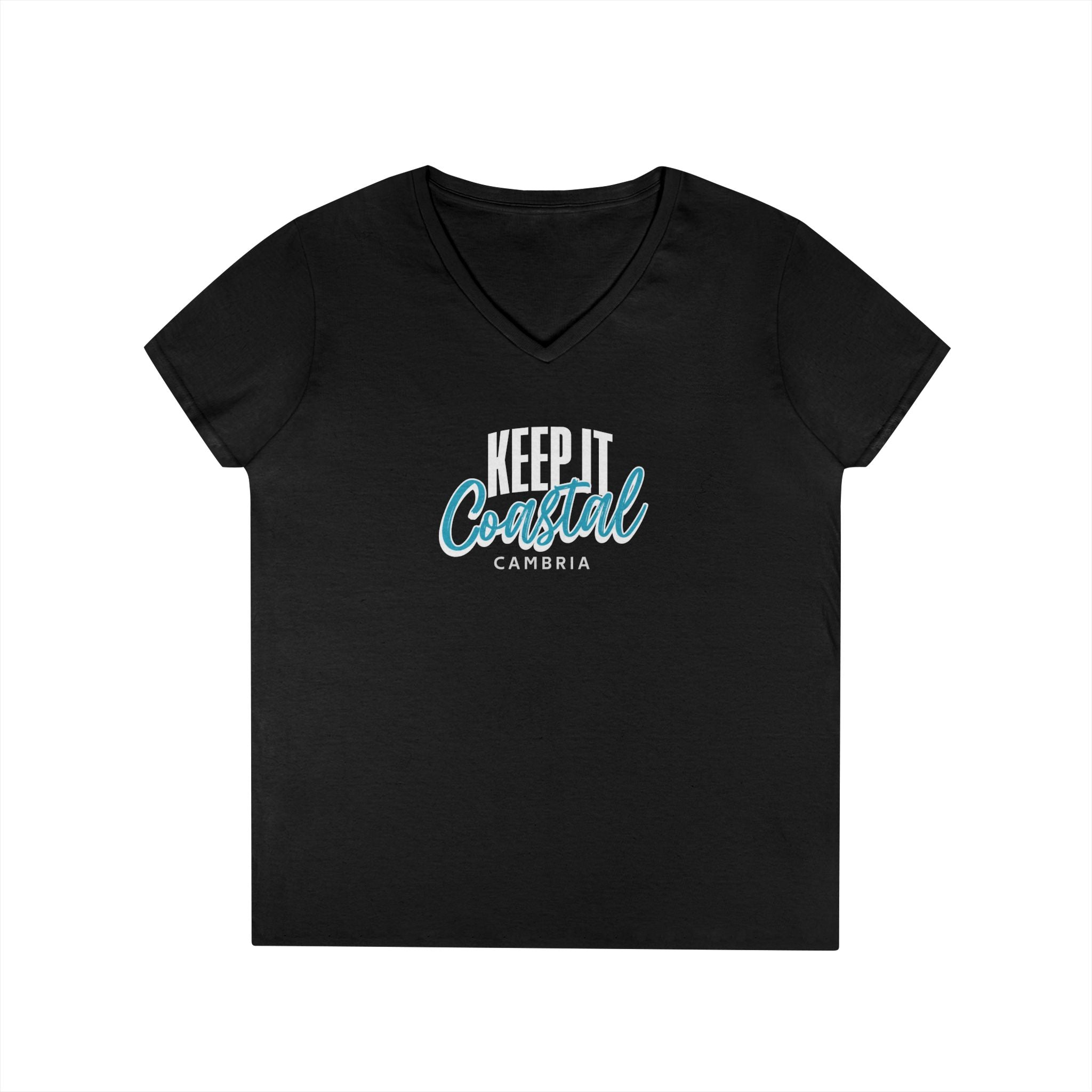 Keep It Coastal Cambria V-Neck T-Shirt — Women's Beachy Vacation Tee