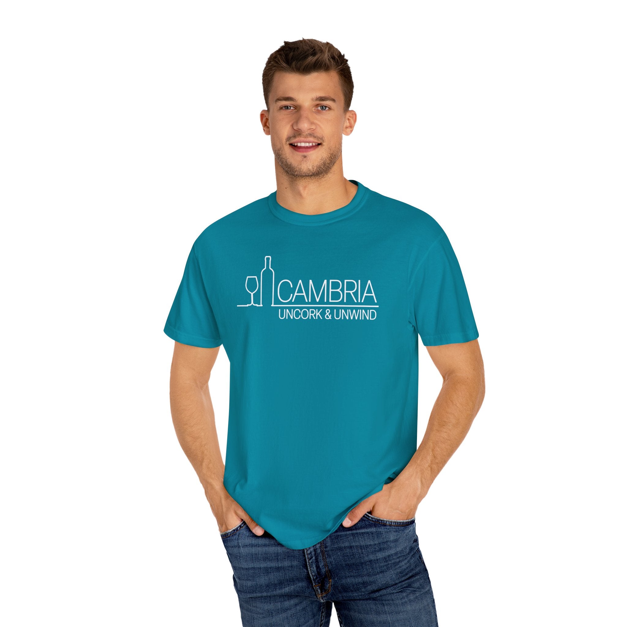 Uncork & Unwind Cambria Wine Lover Tee, Relaxing Gift, Casual Wear, Birthday, Gatherings, Summer Fun