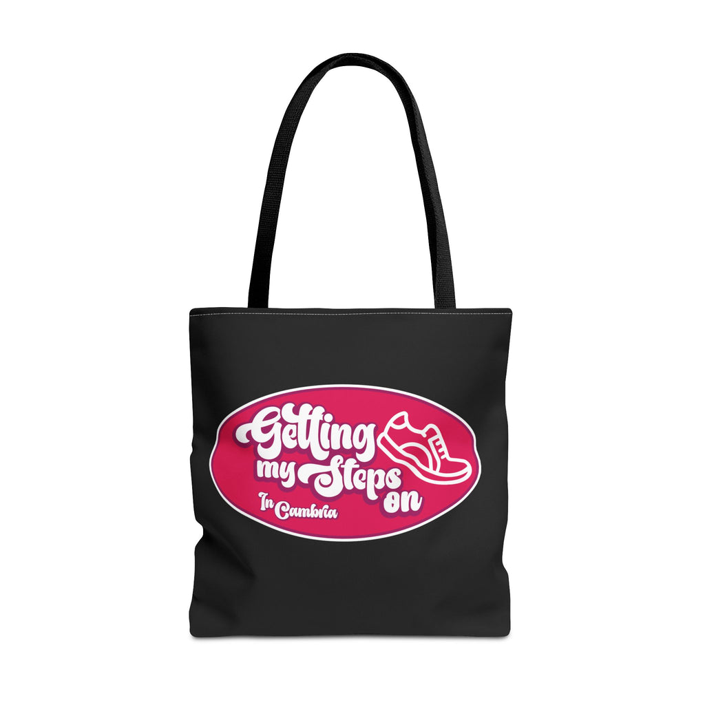 Getting My Steps On Tote Bag, Perfect Gym Bag, Fitness Tote, Walking Enthusiast Gift, Motivational Carryall