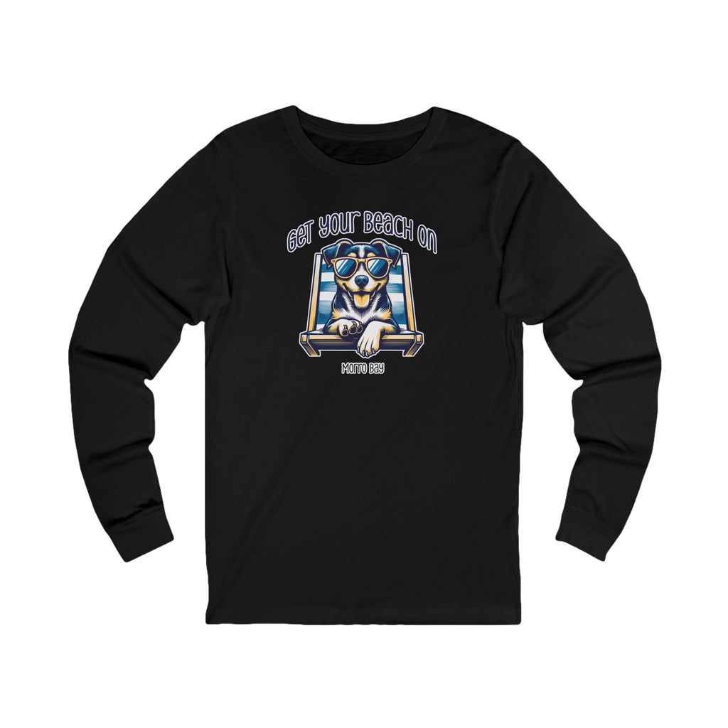 Jersey Long Sleeve Tee - Morro Bay Beach Dog Design