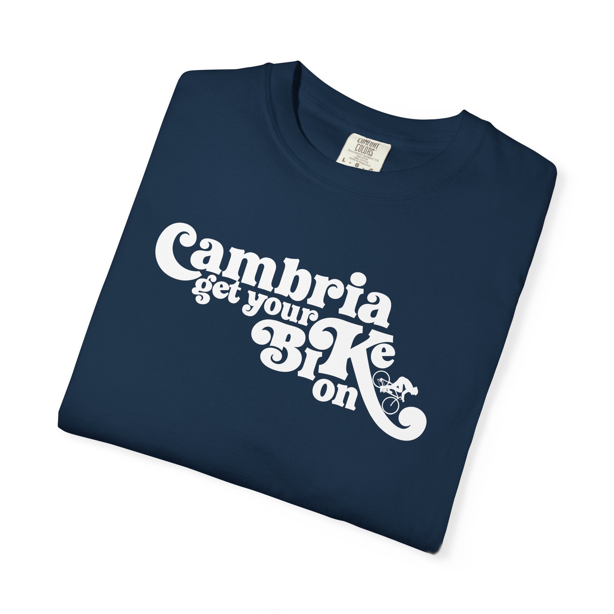 Modern Retro Cambria Biker's Garment-Dyed T-Shirt | Casual Outdoor Wear, Travel Tee, Gift for Bikers, Unisex Apparel, Eco-Friendly Style