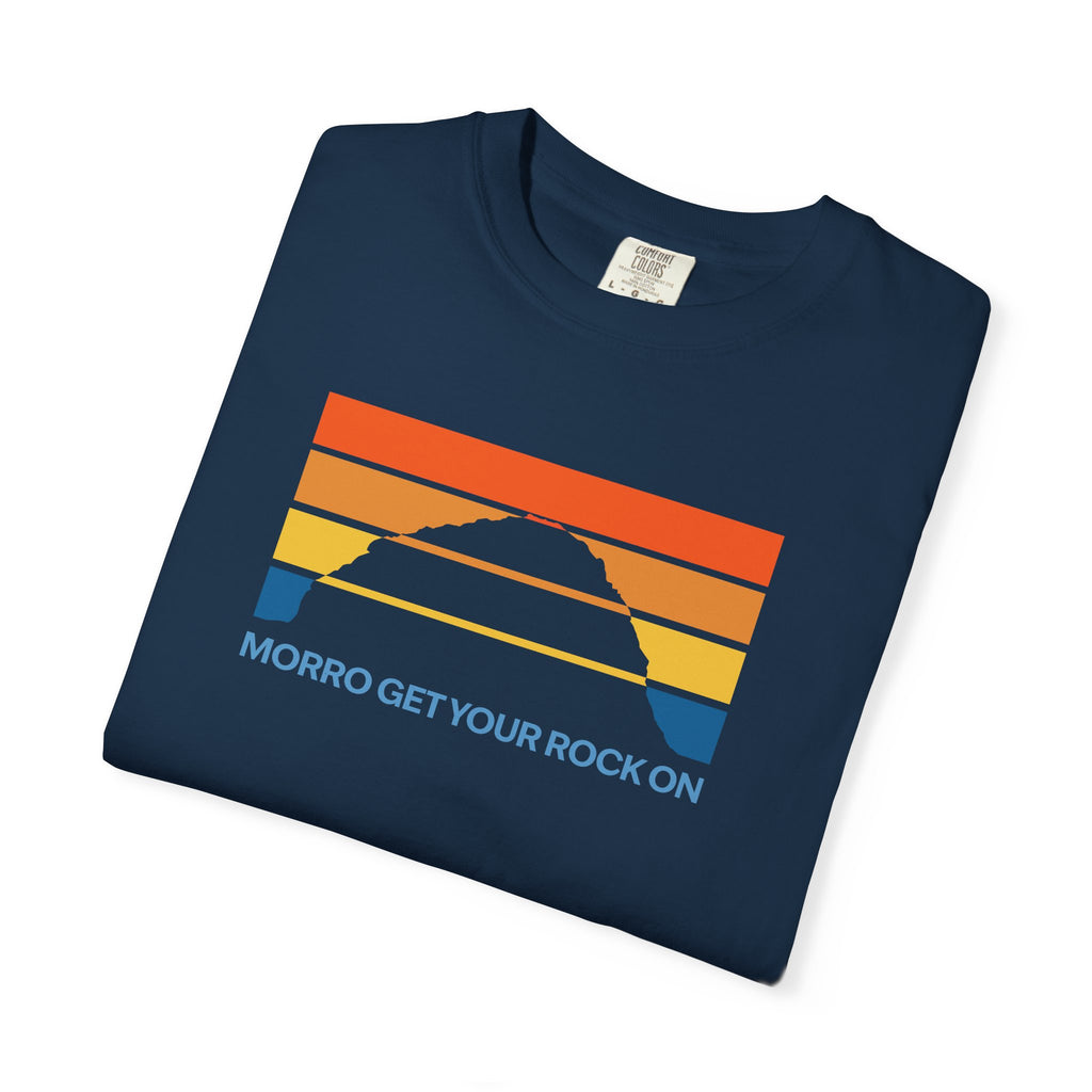Morro Bay Rock Garment-Dyed T-Shirt | Casual Outdoor Wear, Travel Tee, Unisex Apparel, Eco-Friendly Style