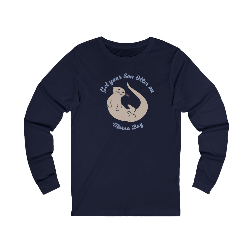 Sea Otter Long Sleeve Tee - "Got Lunch, Sea Otters are More Bad" Cute Coastal Shirt