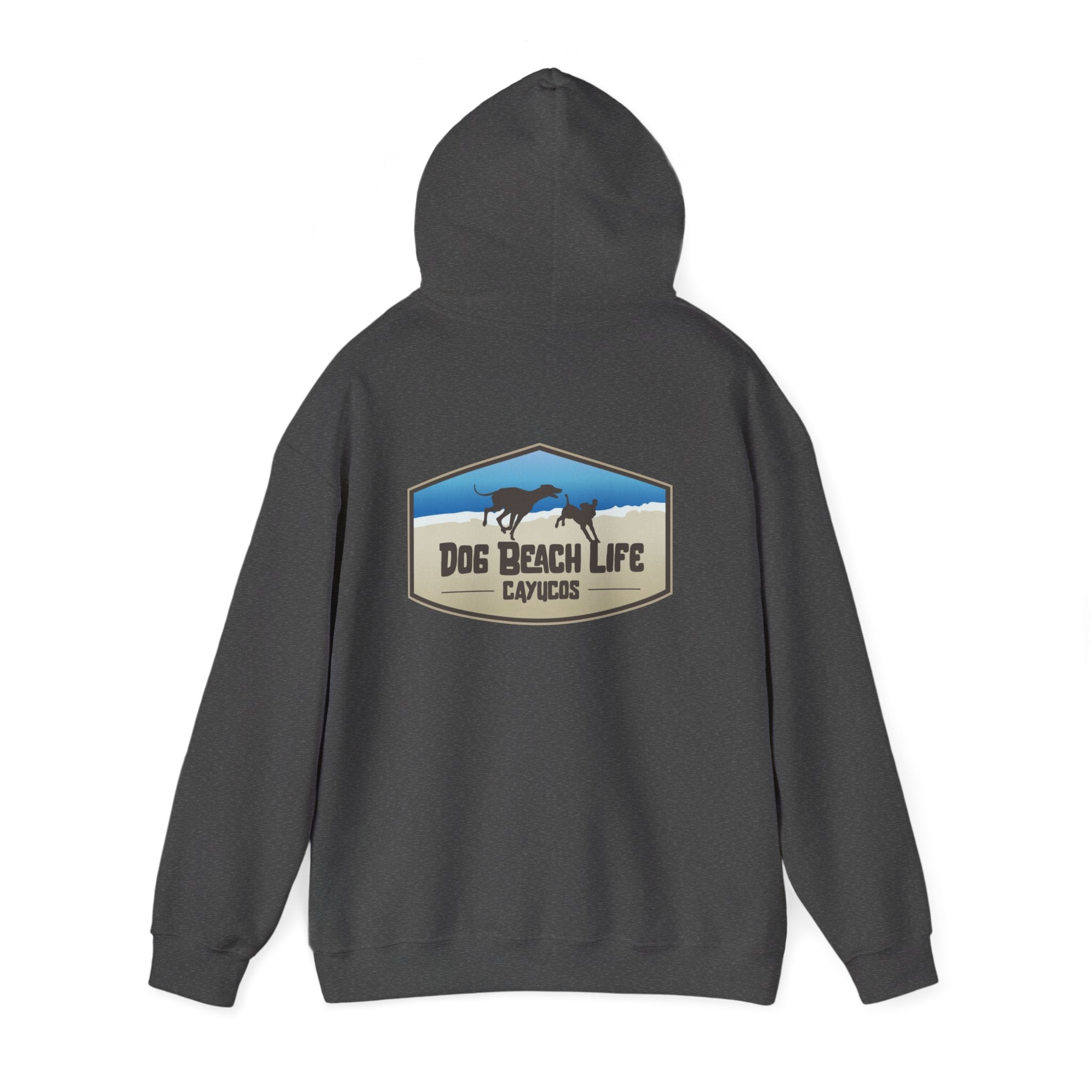 Dog Beach Life Cayucos, CA Unisex Hoodie, Cozy Sweatshirt for Beach Lovers, Perfect Gift for Surfers, Summer Relaxation, Ocean Adventure