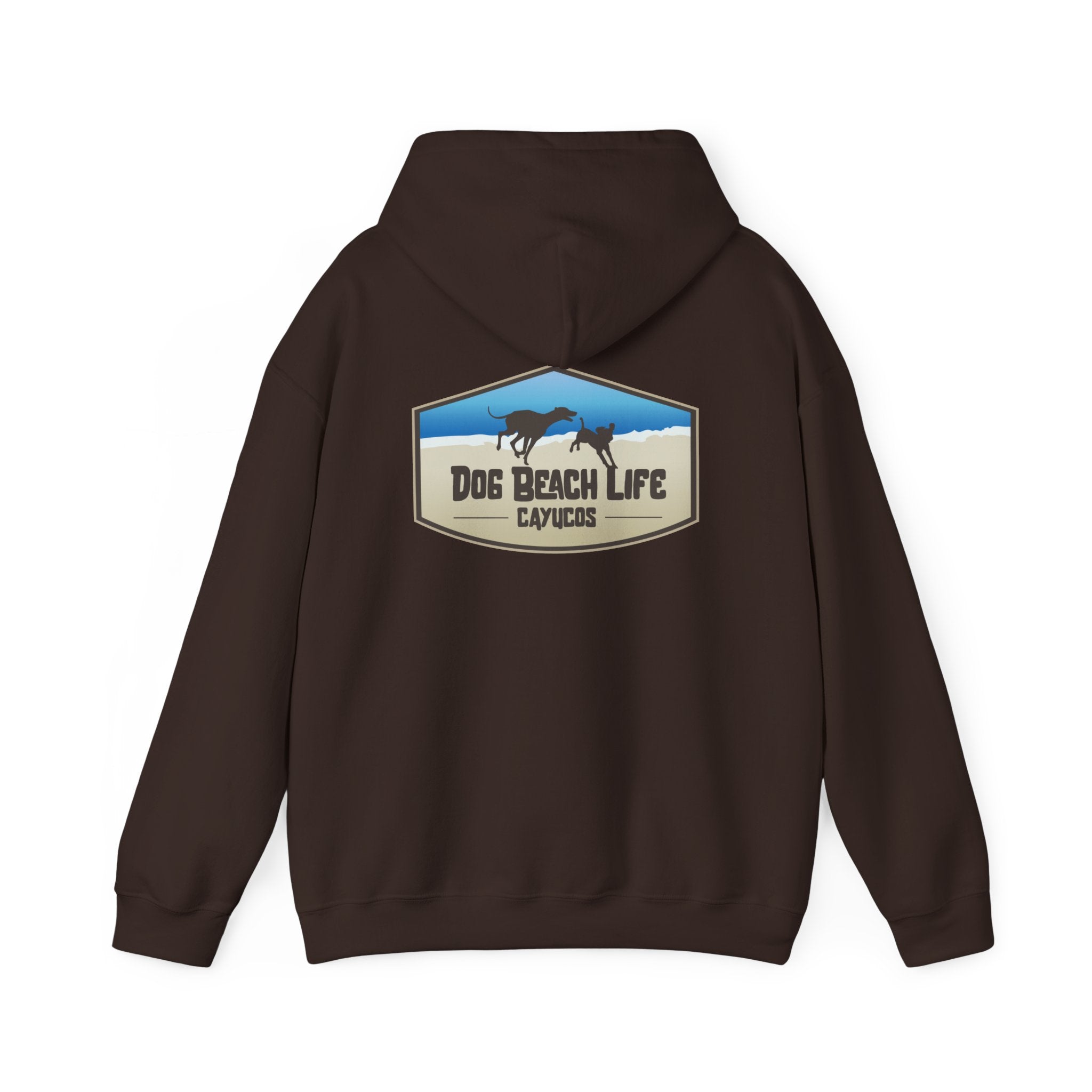 Dog Beach Life Cayucos, CA Unisex Hoodie, Cozy Sweatshirt for Beach Lovers, Perfect Gift for Surfers, Summer Relaxation, Ocean Adventure
