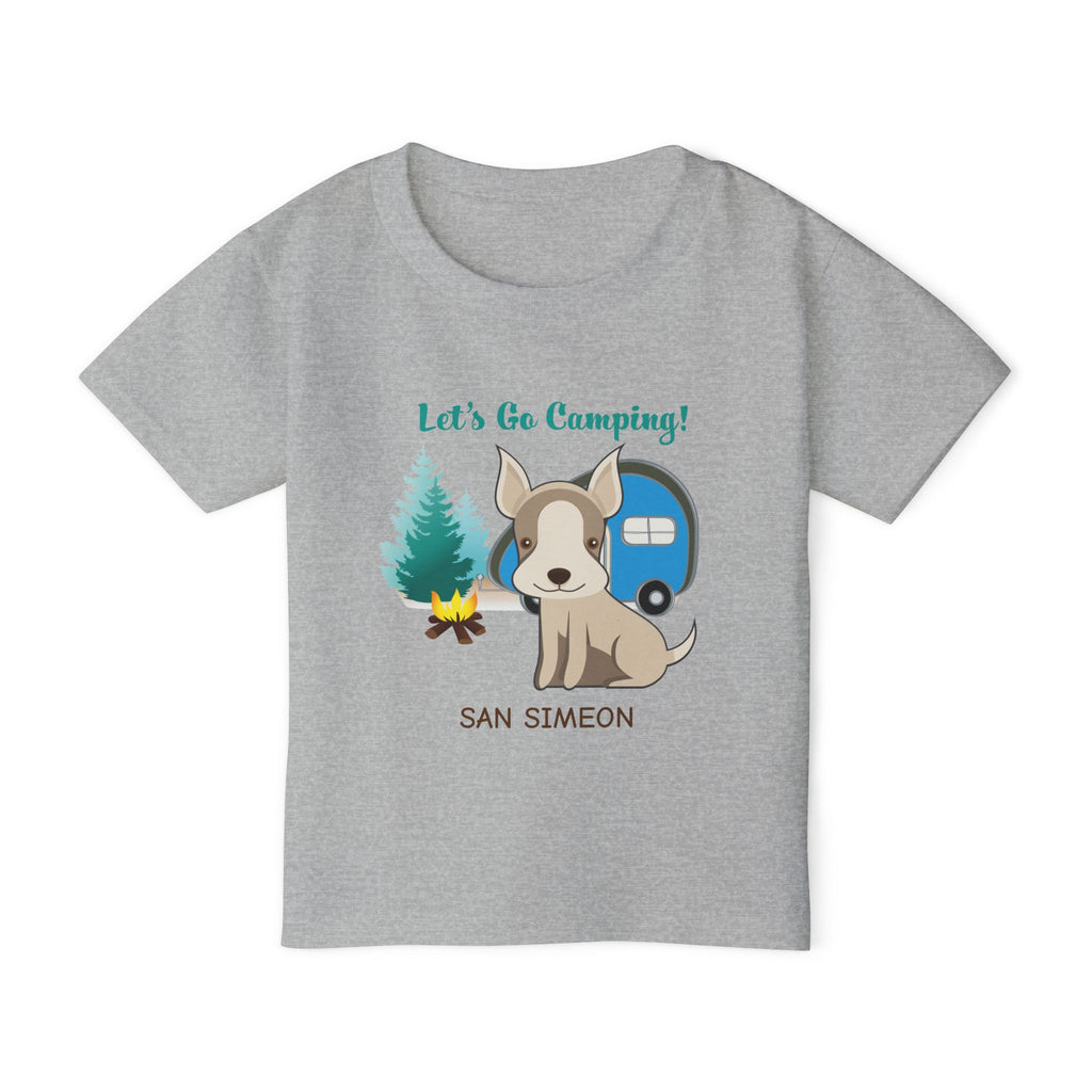 Toddler Camping T-Shirt | Lets Go Camping Design San Simeon | Kids Outdoor Adventure Tee, Birthday Gift, Nature Lover Apparel