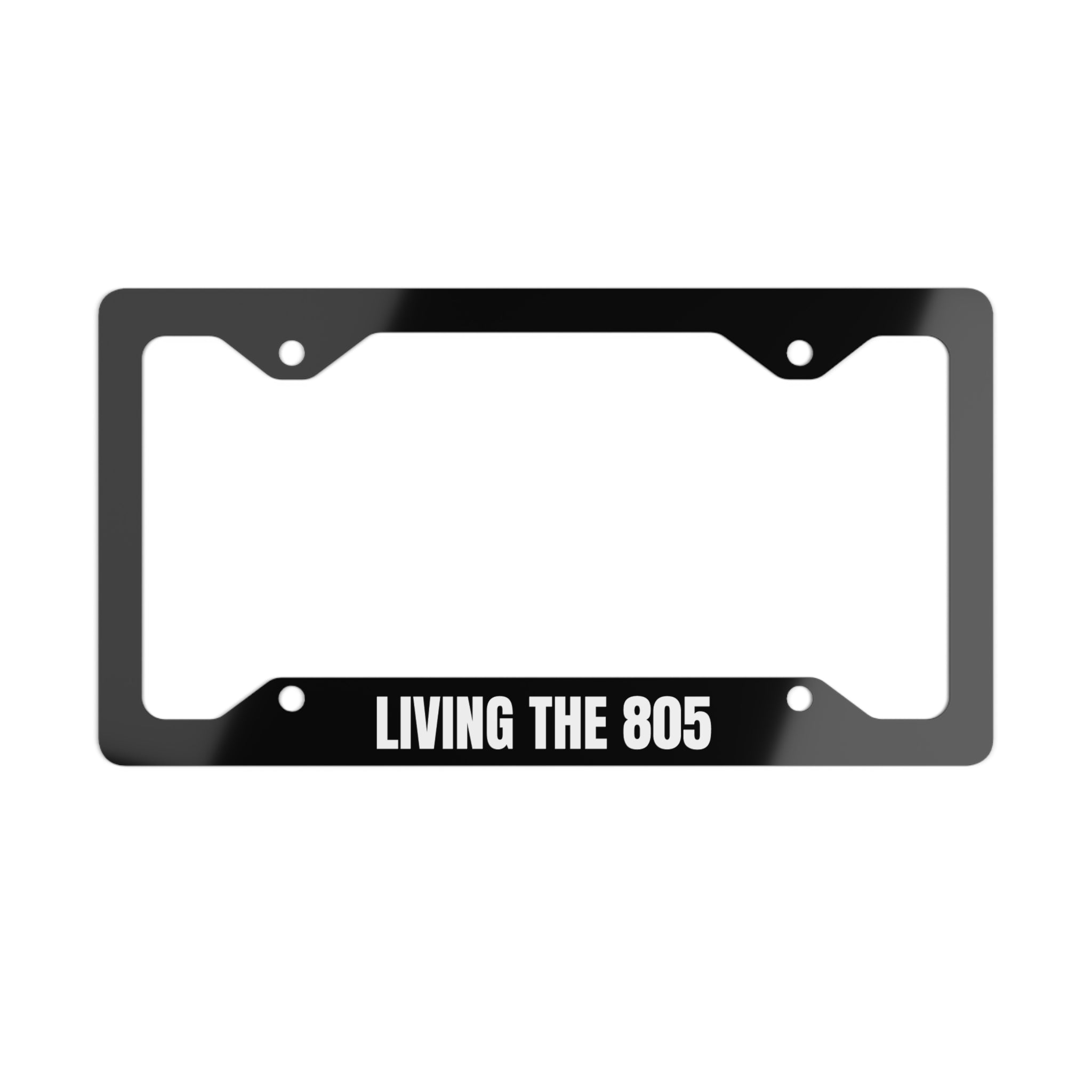 Metal License Plate Frame — "LIVING THE 805" Stainless Steel Car Tag Frame