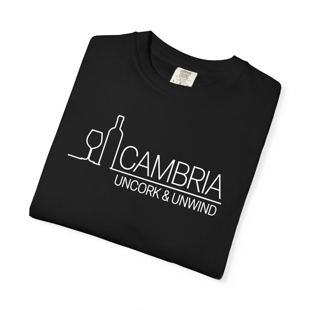 Uncork & Unwind Cambria Wine Lover Tee, Relaxing Gift, Casual Wear, Birthday, Gatherings, Summer Fun