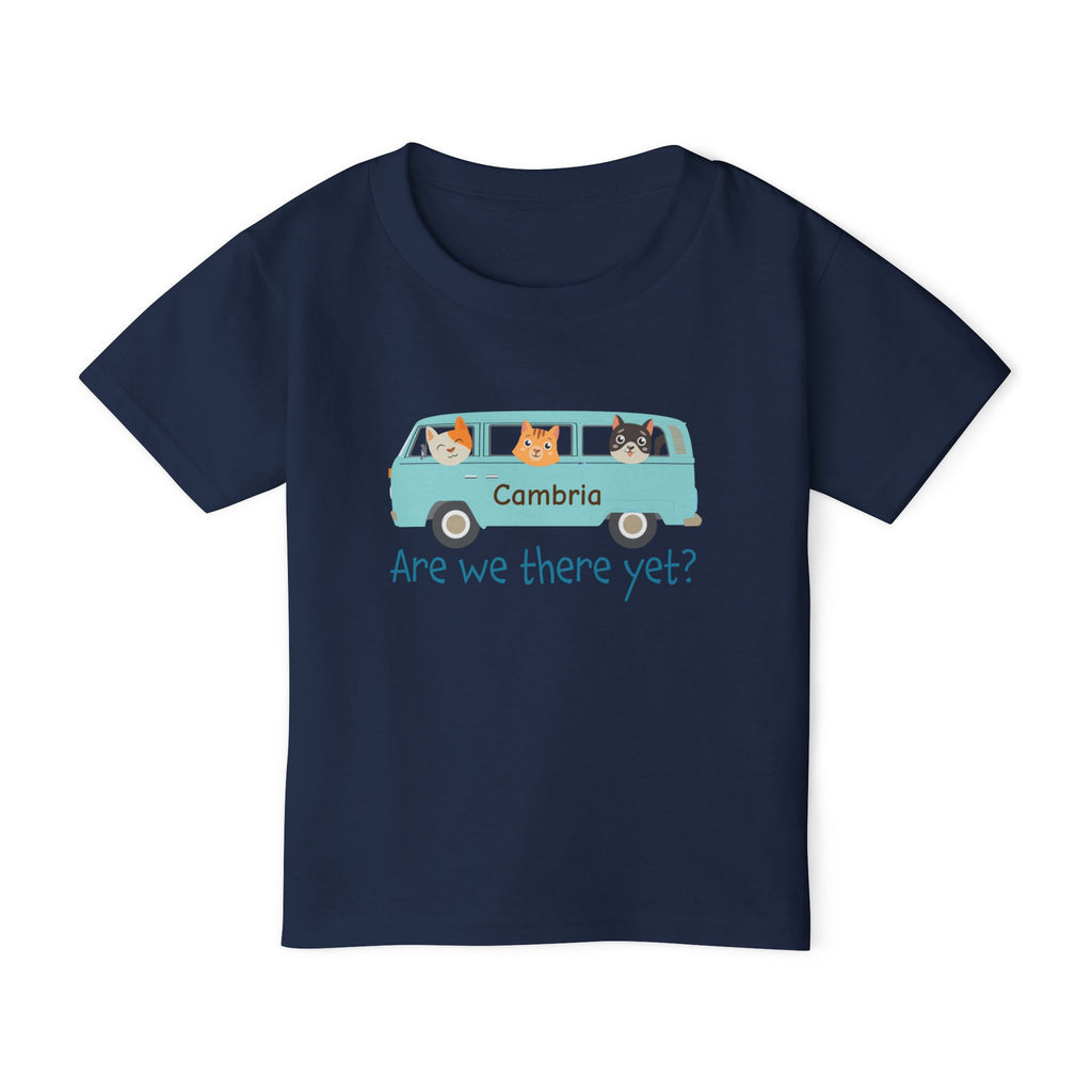 Toddler T-shirt, Bus with kittens on way to Cambria, Kid's Tee, Cat Lover, Cute Children's Shirt, Animal Print Top