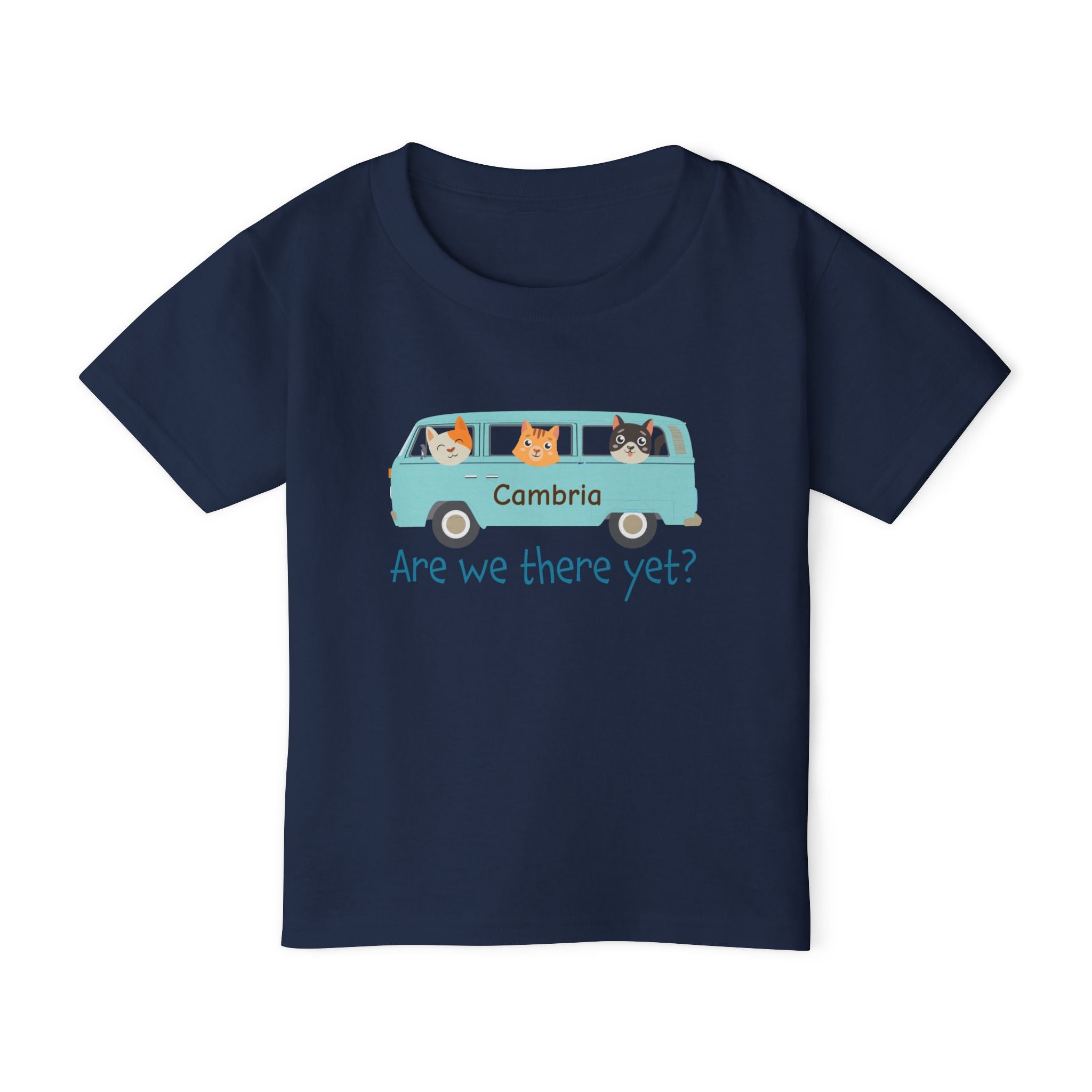 Toddler T-shirt, Bus with kittens on way to Cambria, Kid's Tee, Cat Lover, Cute Children's Shirt, Animal Print Top