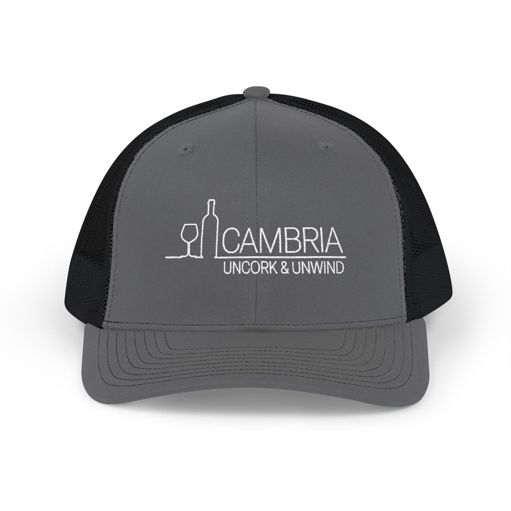 Unwind in Style: Cambria Embroidered Snapback Trucker Cap, Casual Accessories, Outdoor Fashion, Wine Lovers Gift, Summer Essentials