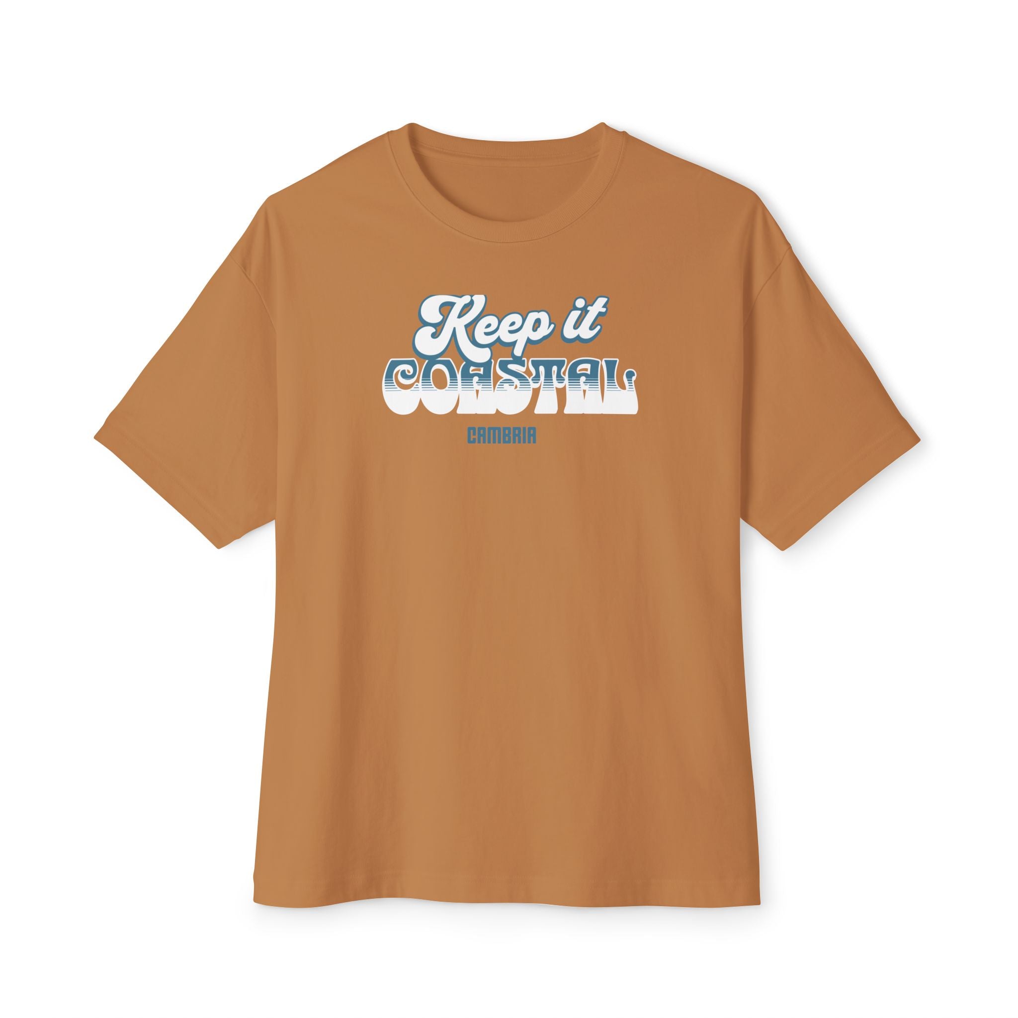 Retro 'Keep It Coastal' Tee — Vintage Coastal Vibes Oversized Boxy T-Shirt