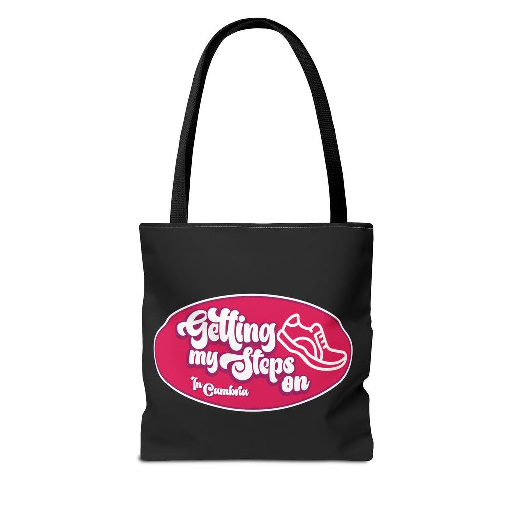 Getting My Steps On Tote Bag, Perfect Gym Bag, Fitness Tote, Walking Enthusiast Gift, Motivational Carryall