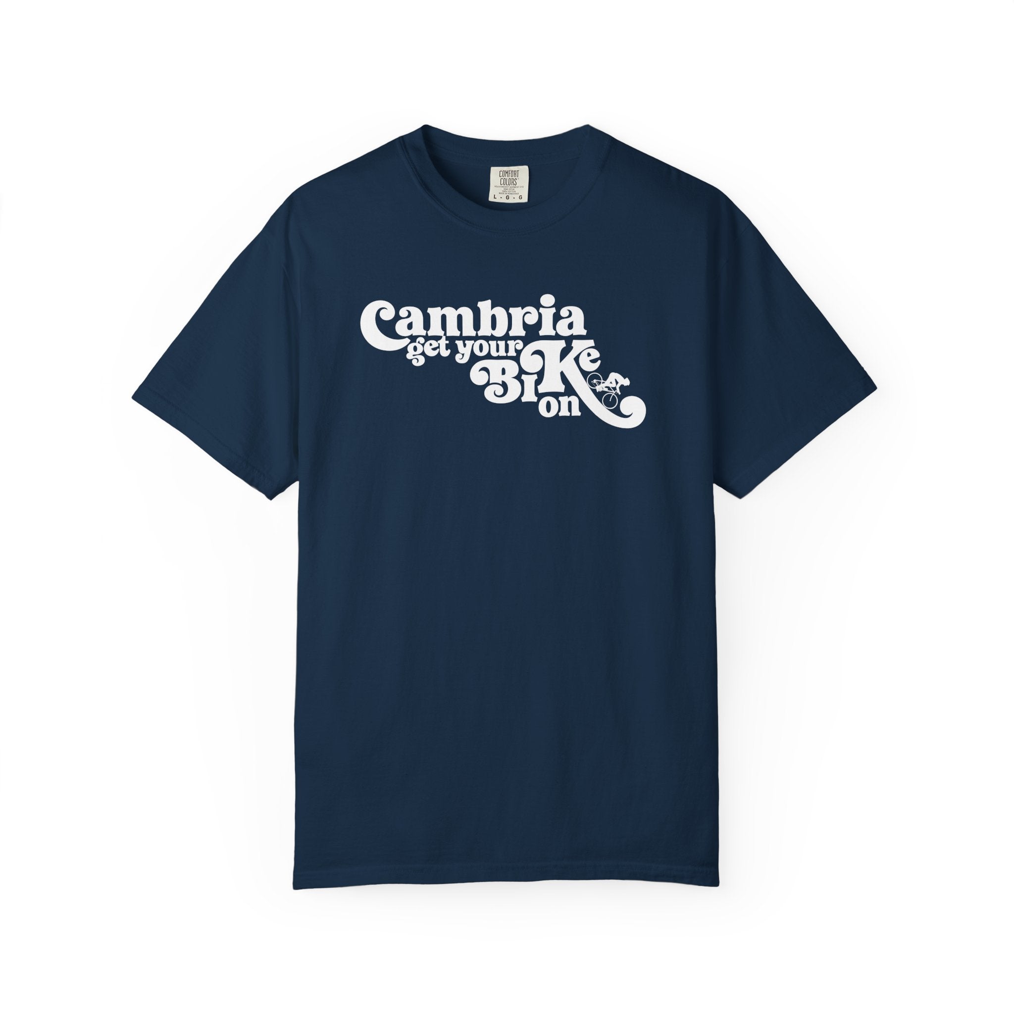 Modern Retro Cambria Biker's Garment-Dyed T-Shirt | Casual Outdoor Wear, Travel Tee, Gift for Bikers, Unisex Apparel, Eco-Friendly Style