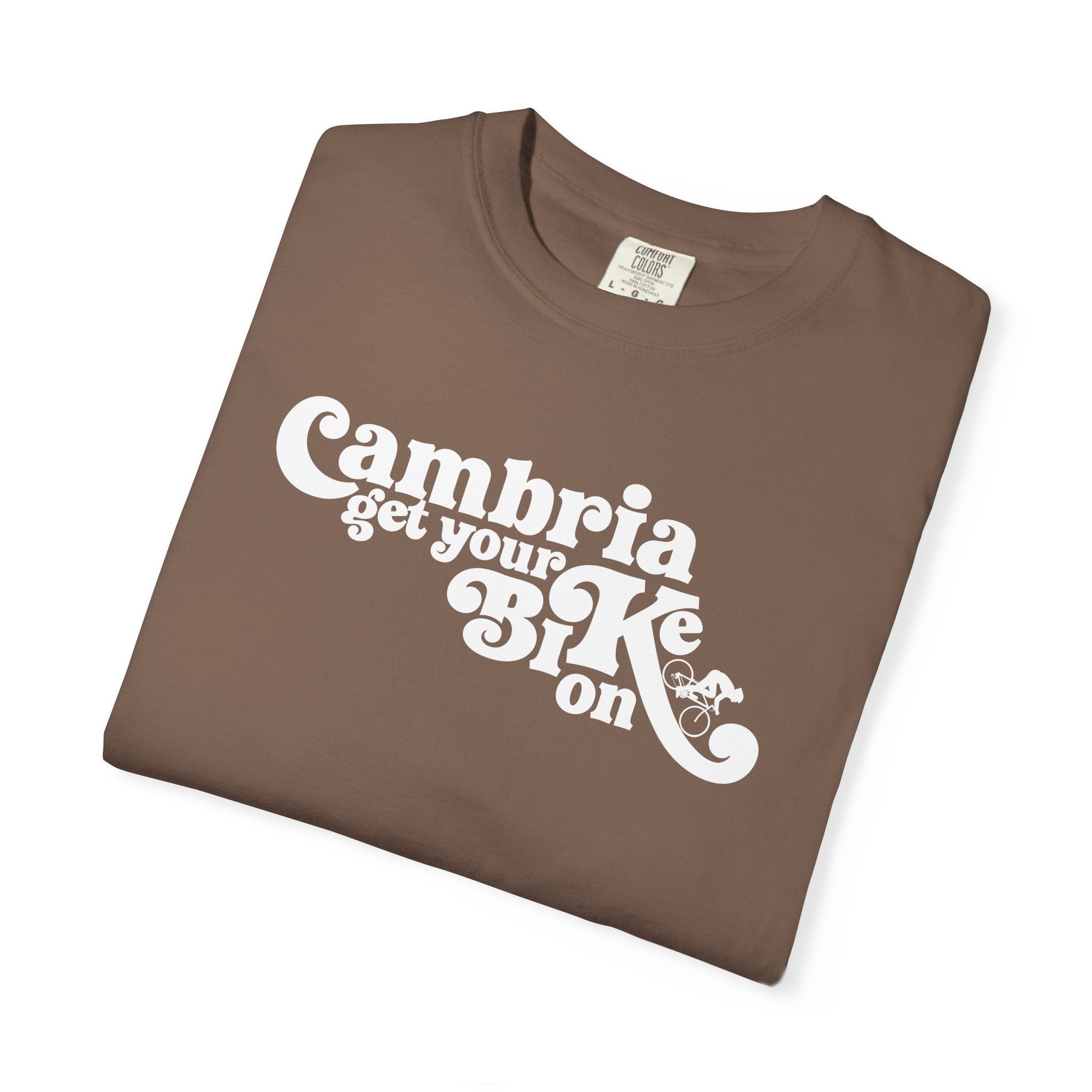 Modern Retro Cambria Biker's Garment-Dyed T-Shirt | Casual Outdoor Wear, Travel Tee, Gift for Bikers, Unisex Apparel, Eco-Friendly Style