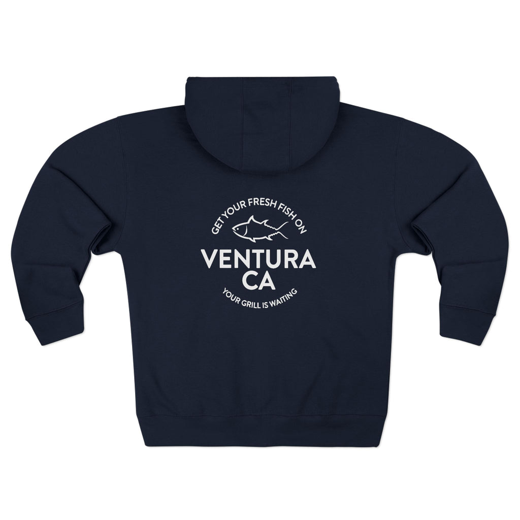 Fisherman Unisex Zip Hoodie - Ventura Ca Design