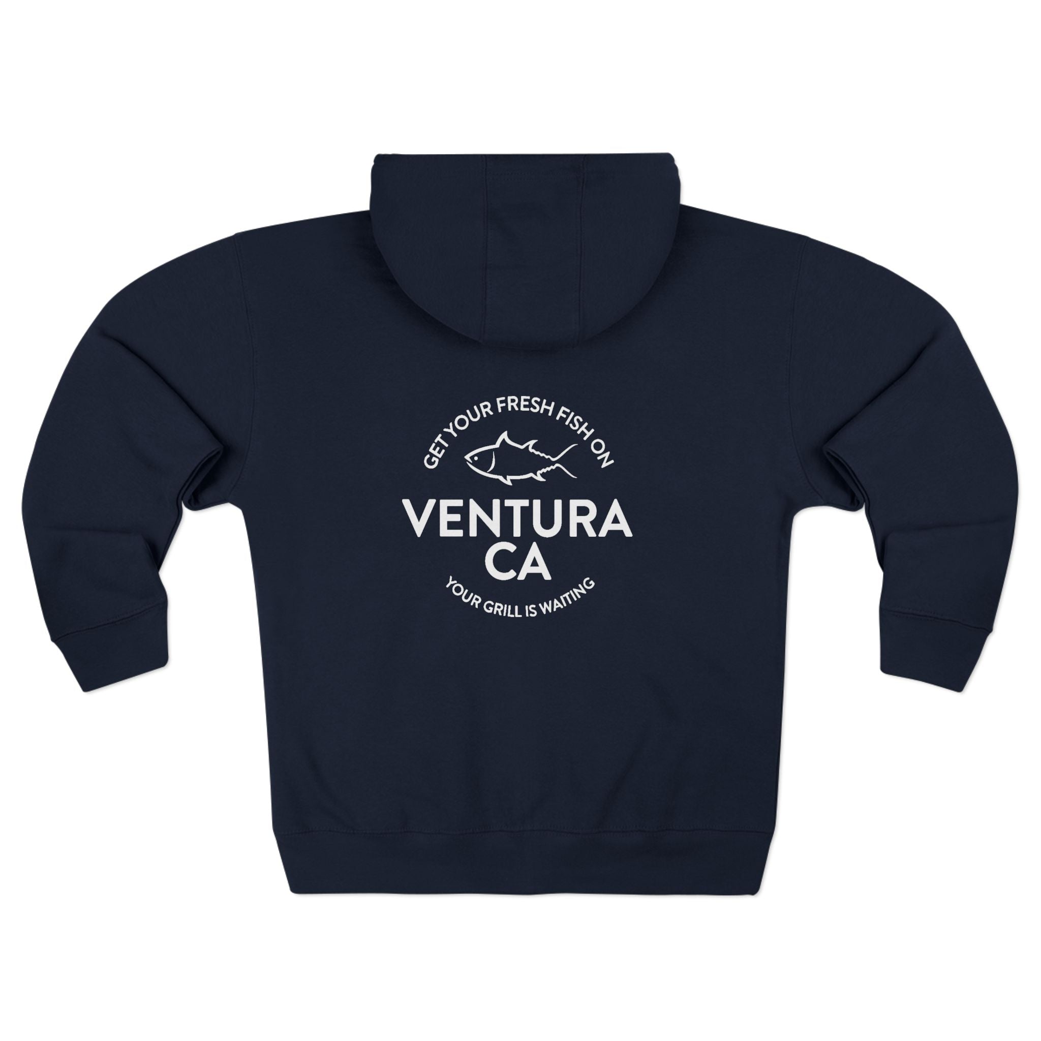 Fisherman Unisex Zip Hoodie - Ventura Ca Design
